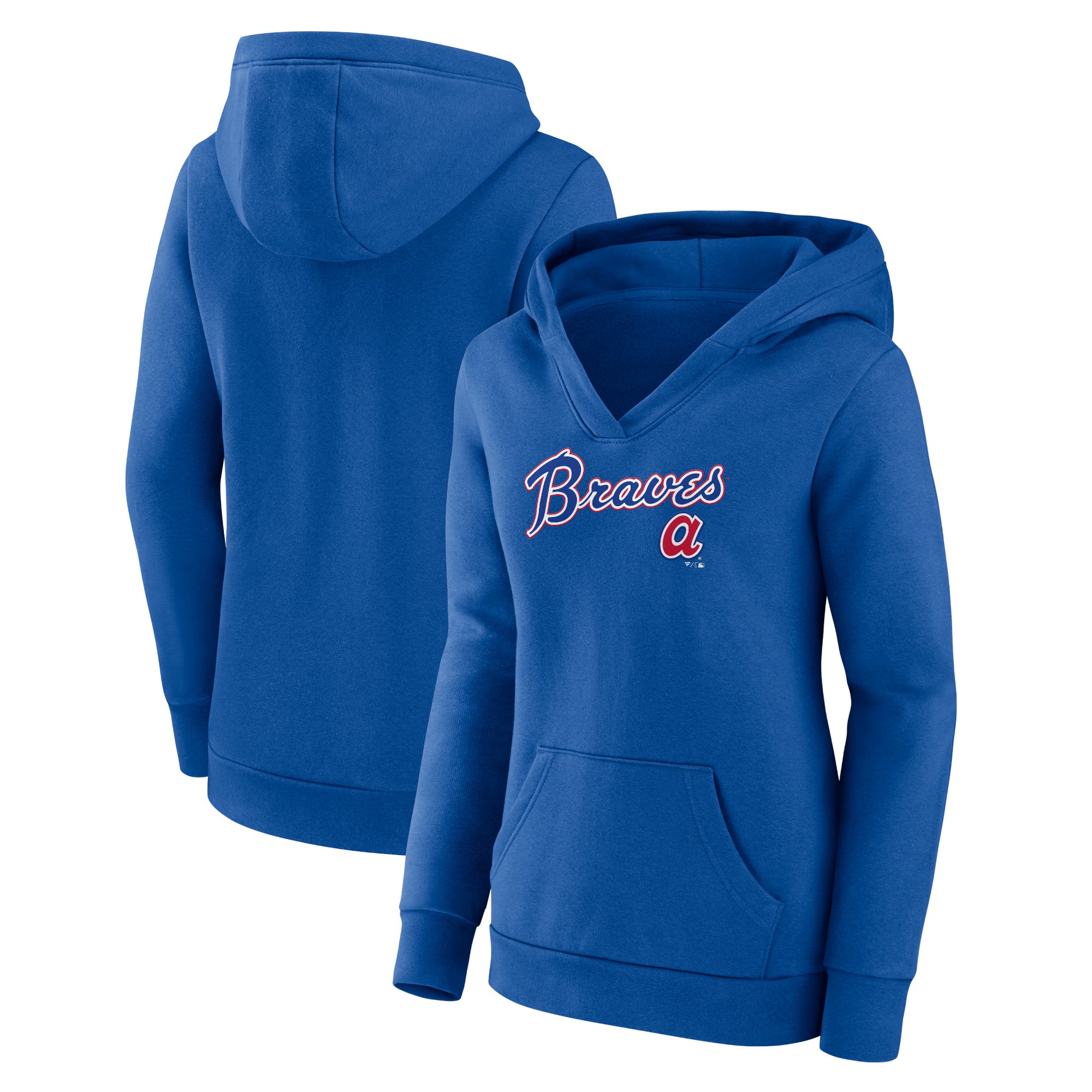 Fanatics Braves Wahconah Crossover V-Neck Pullover Hoodie | Foot Locker