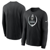 Las Vegas Raiders Starter Halftime Long Sleeve T-Shirt - Black/White