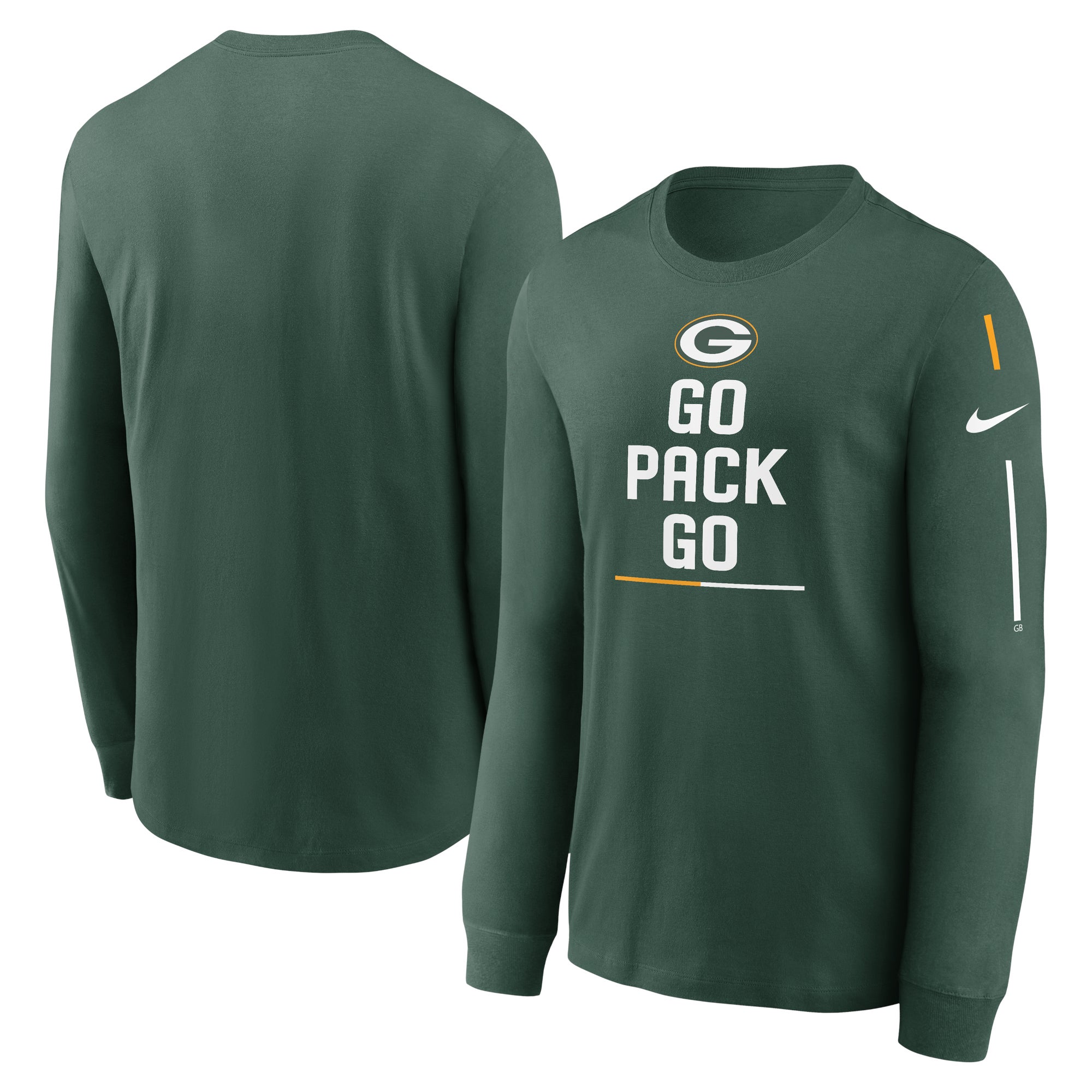 Green Bay Packers Nike Dr-Fit Cotton Long Sleeve T-Shirt - Womens