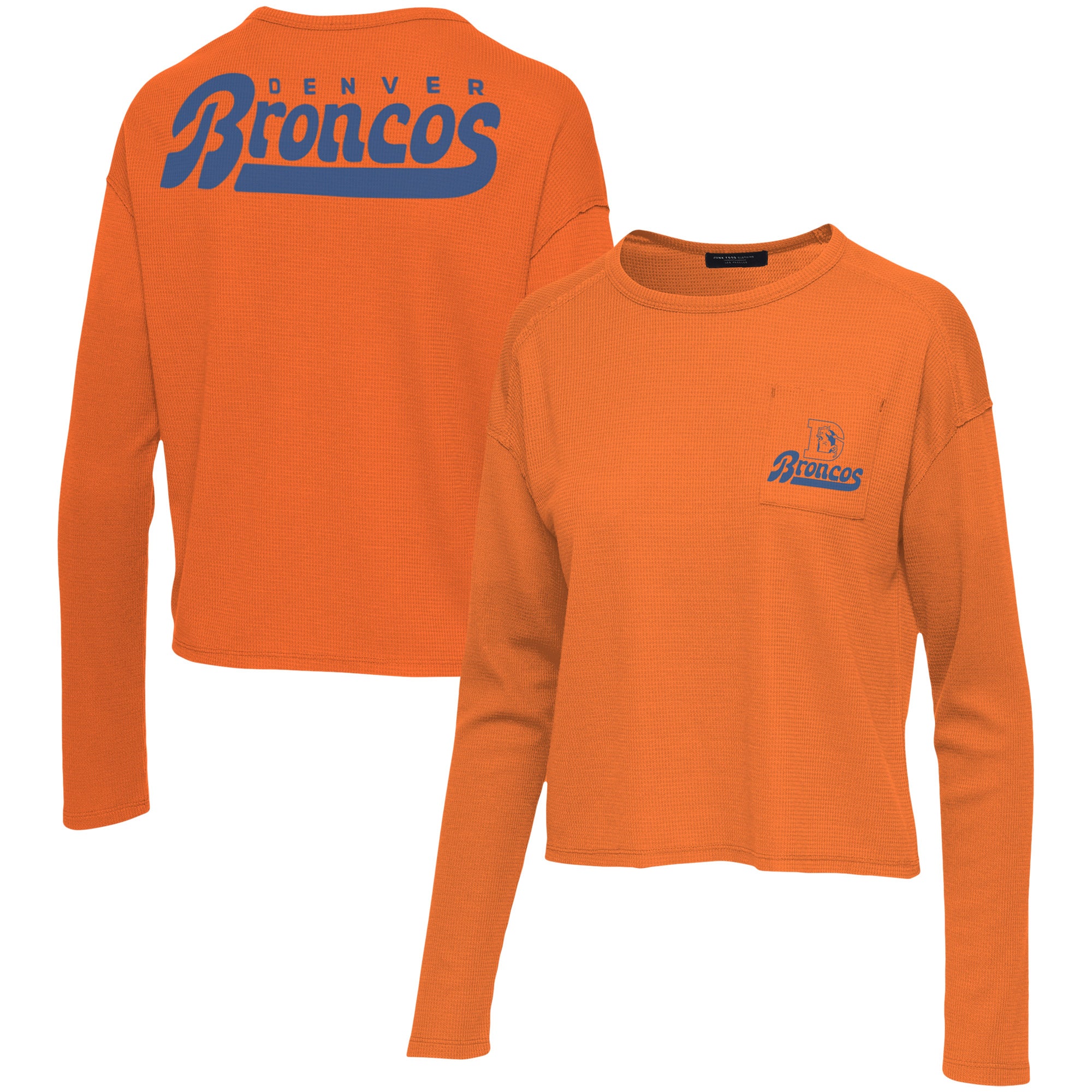 Denver Broncos Junk Food Women's Pocket Thermal Long Sleeve T