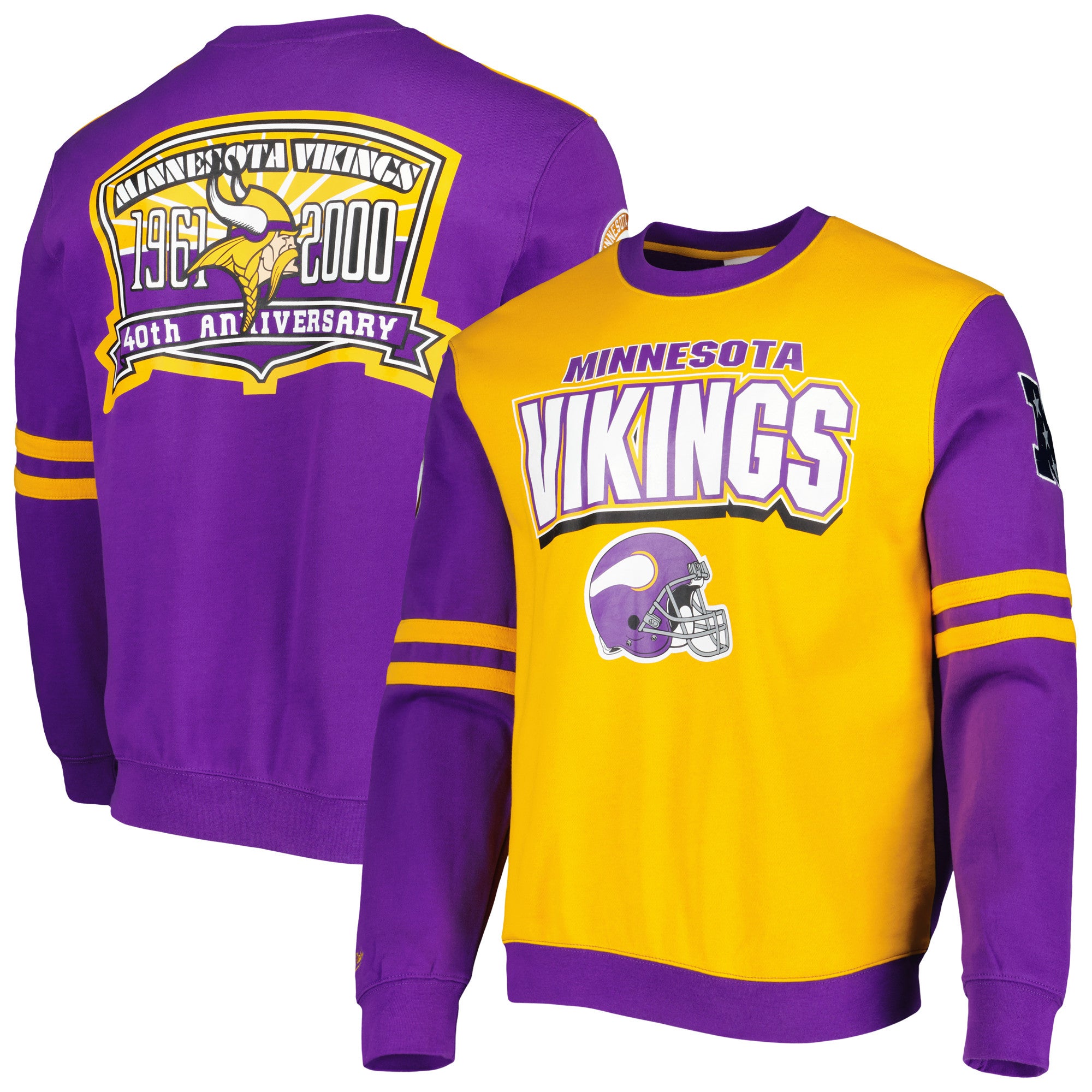 Mitchell & Ness Vikings All Over 2.0 Pullover Sweatshirt - Men's