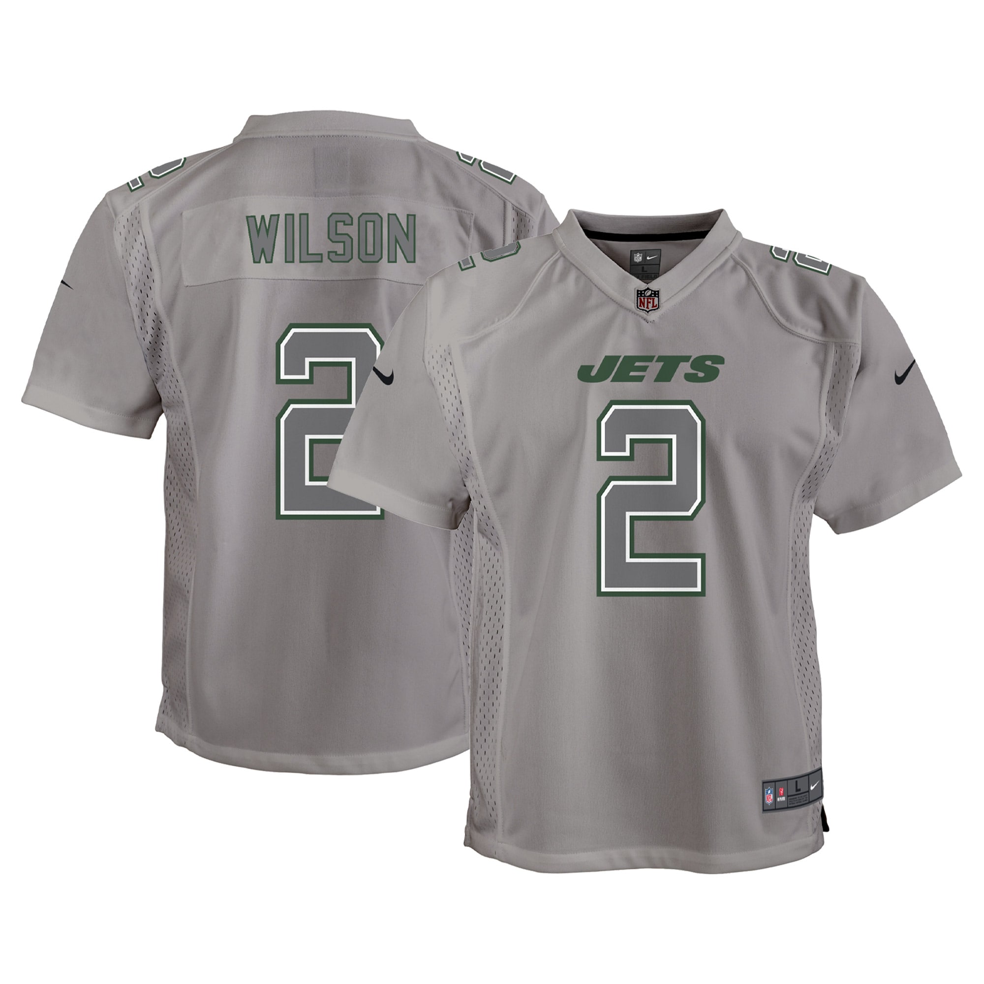 NFL_Jerseys Jersey New York''Jets'' #12 Joe Namath 2 Zach Wilson 75 Alijah  Vera-Tucker 77 Mekhi Becton Custom Youth''NFL''Olive Salute To Service 