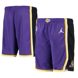 Boys' Grade School - Jordan Lakers 2019/20 Swingman Shorts Statement Edition - Purple