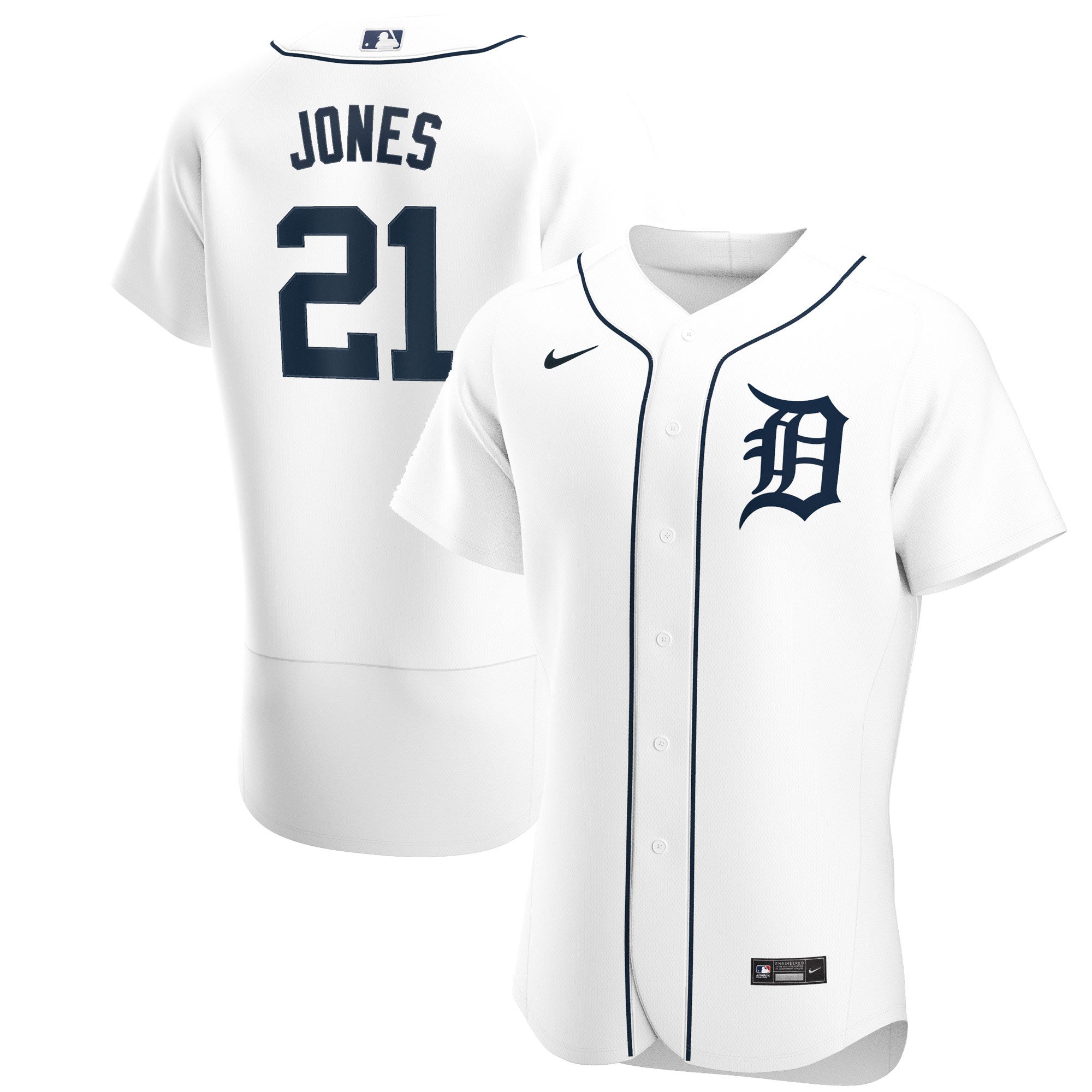 Nike MLB Nike Official Replica Home Jersey Detroit Tigers White - white