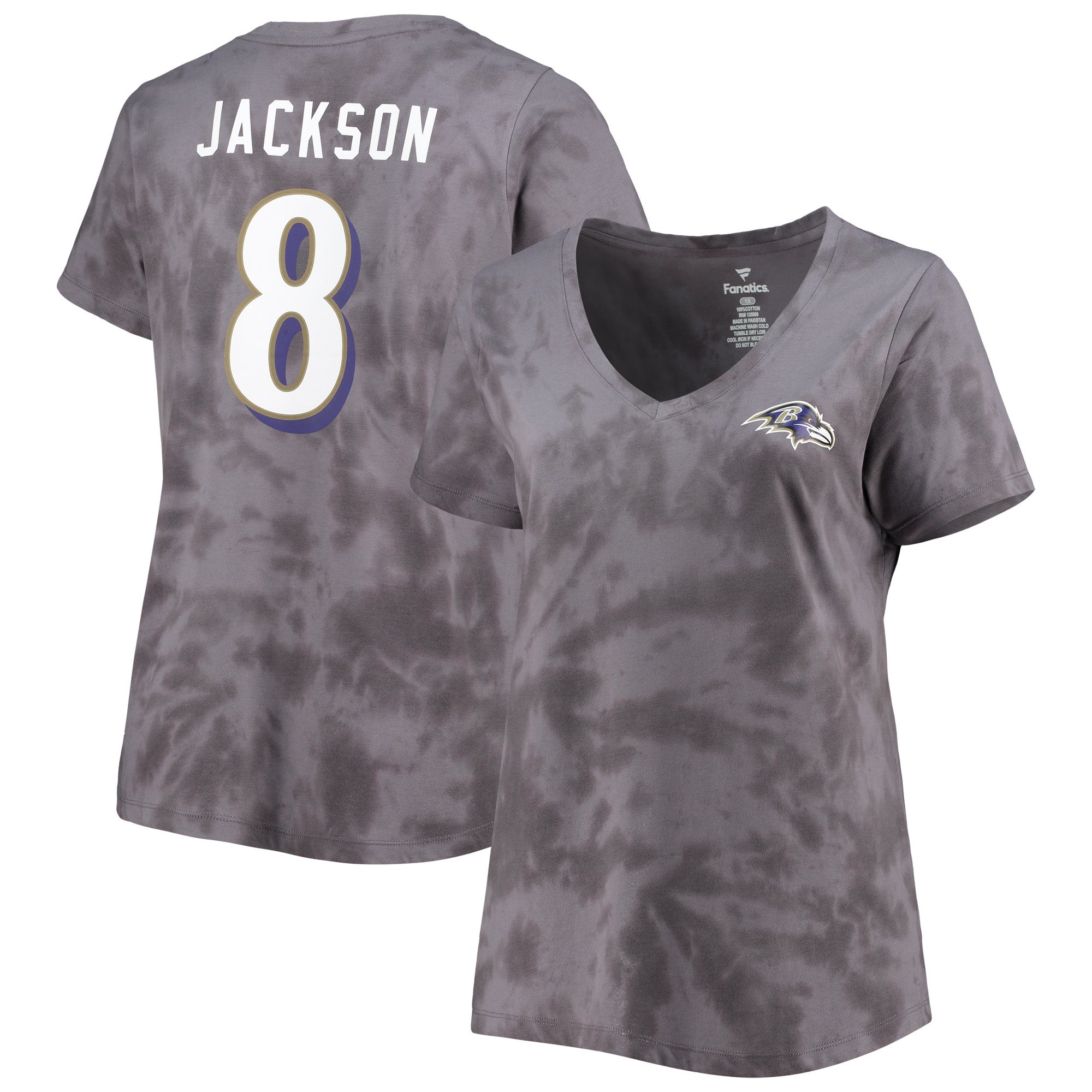 Women's Fanatics Branded Black Jacksonville Jaguars Original State Lace-Up  T-Shirt