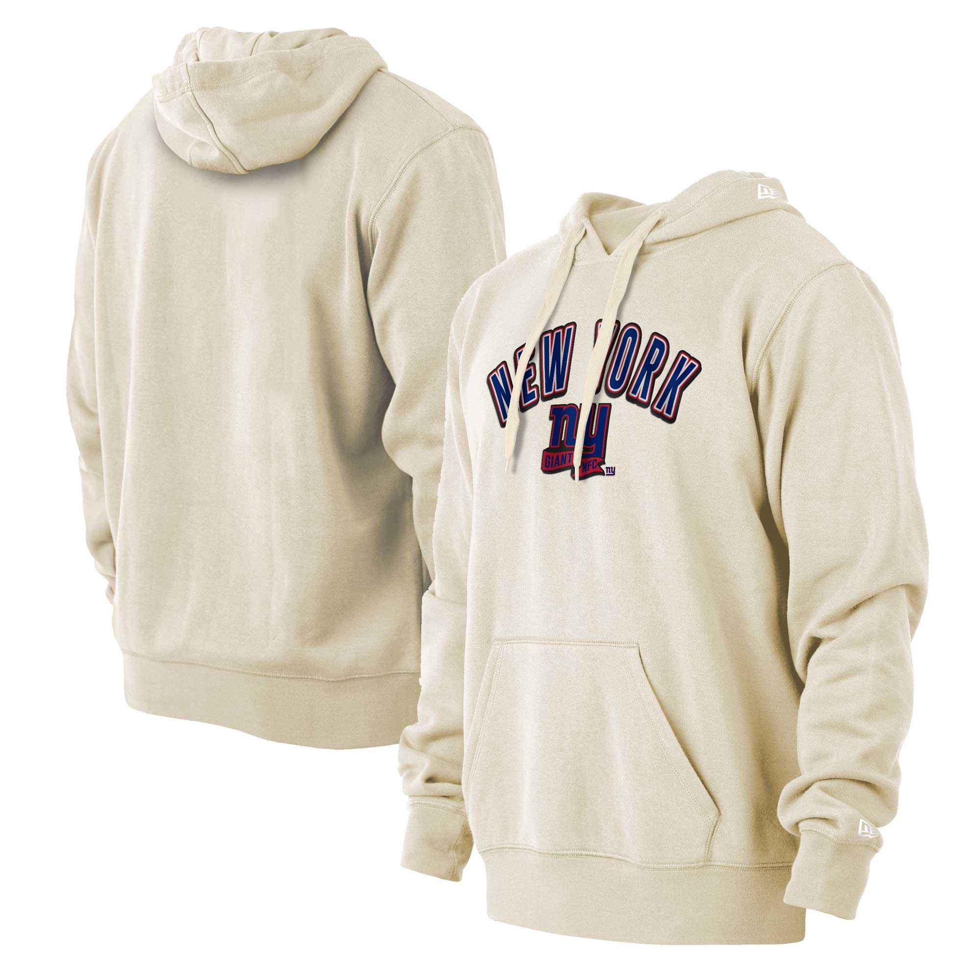 Youth Red New York Giants Retro Colorblock Pullover Hoodie