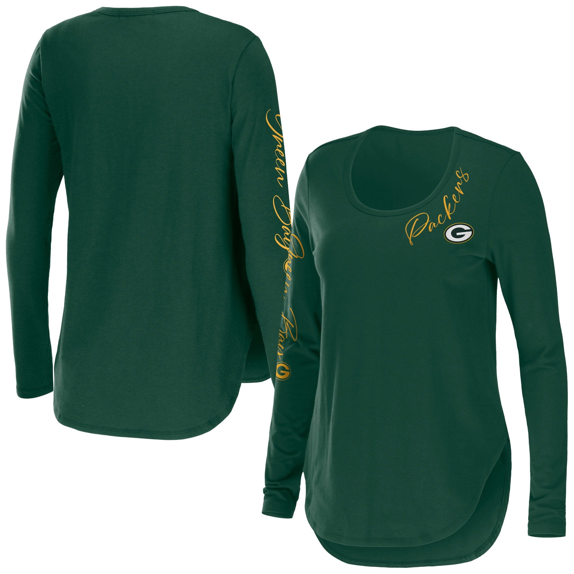 WEAR by Erin Andrews Packers Team Scoop Neck T-Shirt