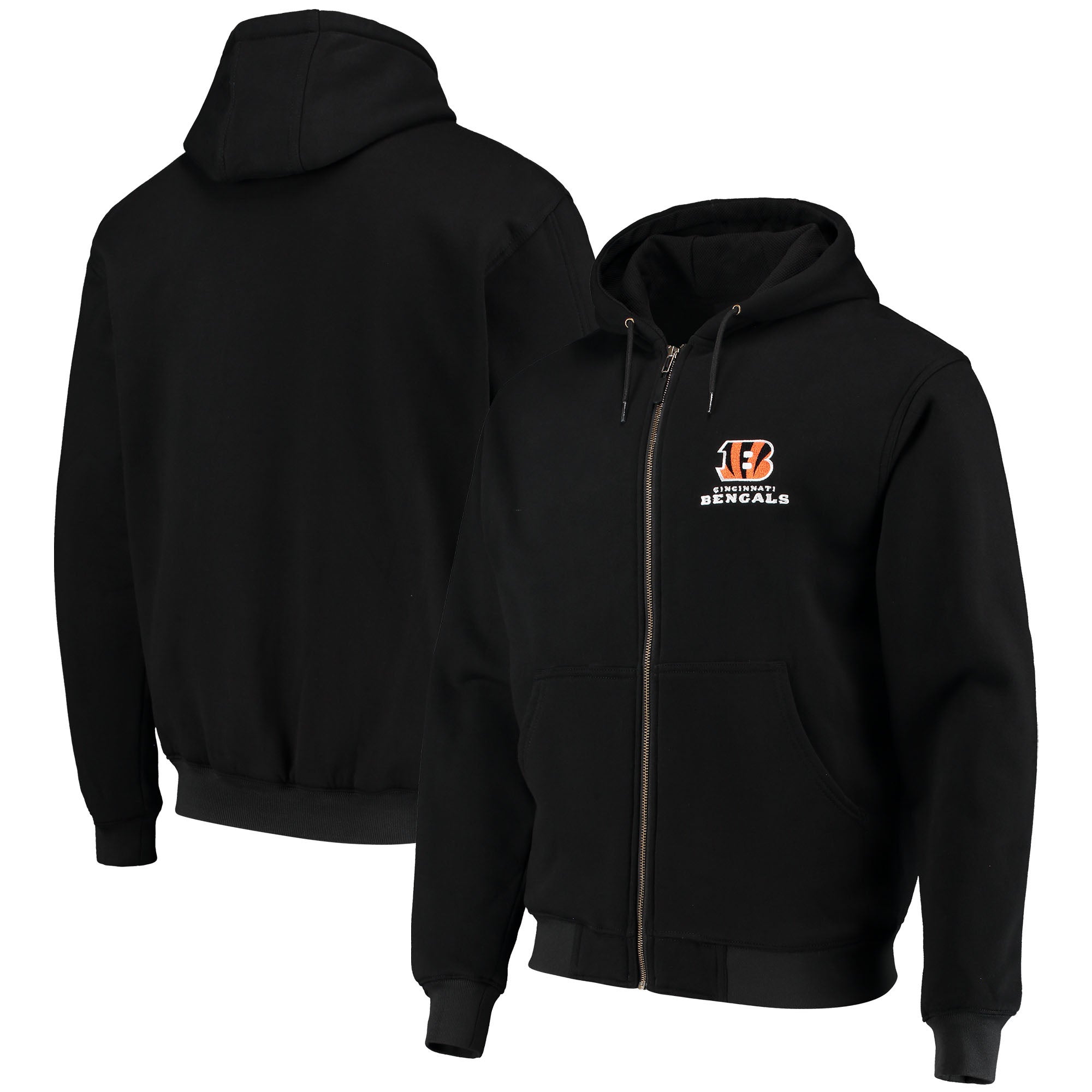 Dunbrooke Bengals Craftsman Thermal-Lined Full-Zip Hoodie - Men's