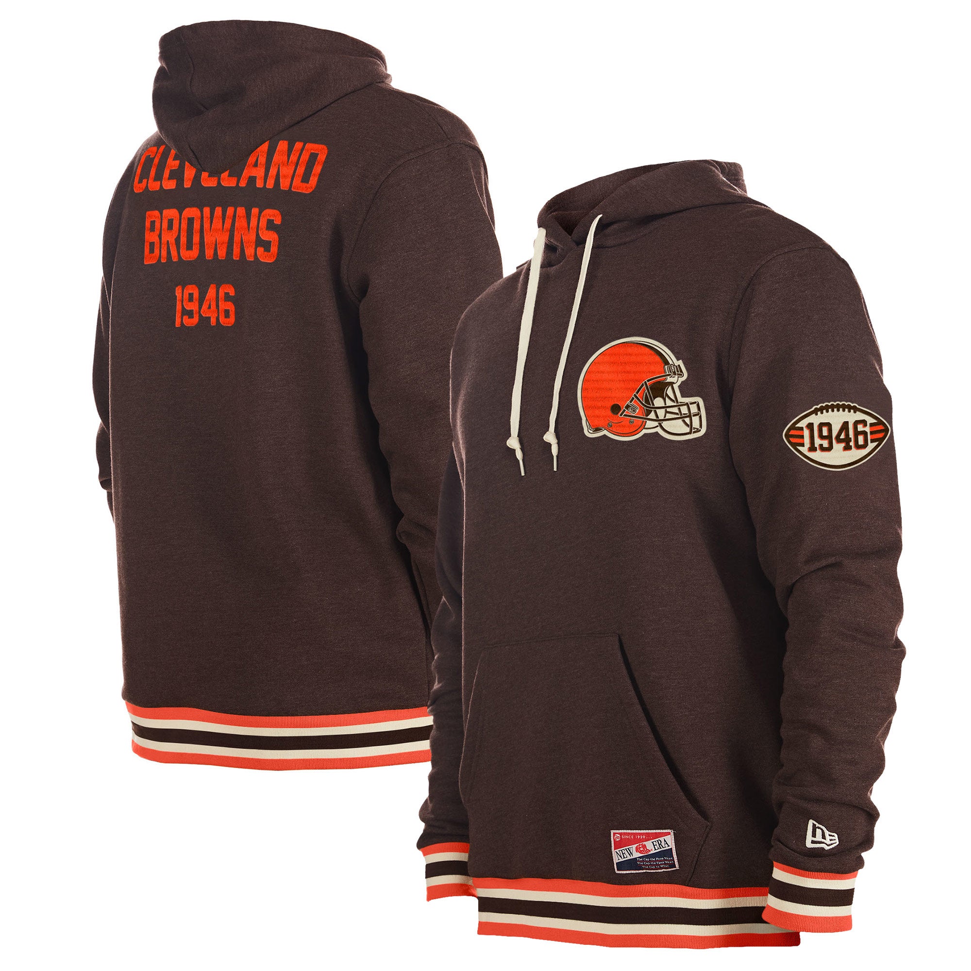 New Era Browns Throwback Pullover Hoodie