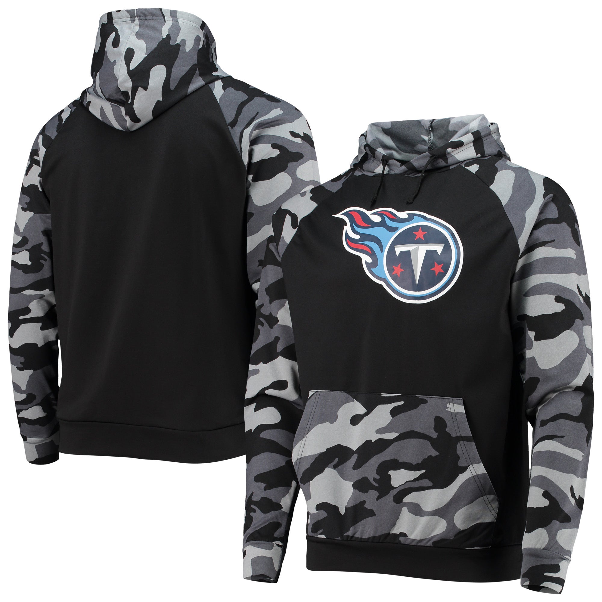 Tennessee Titans Nike RFLCTV Chevron Pullover Hoodie - Black