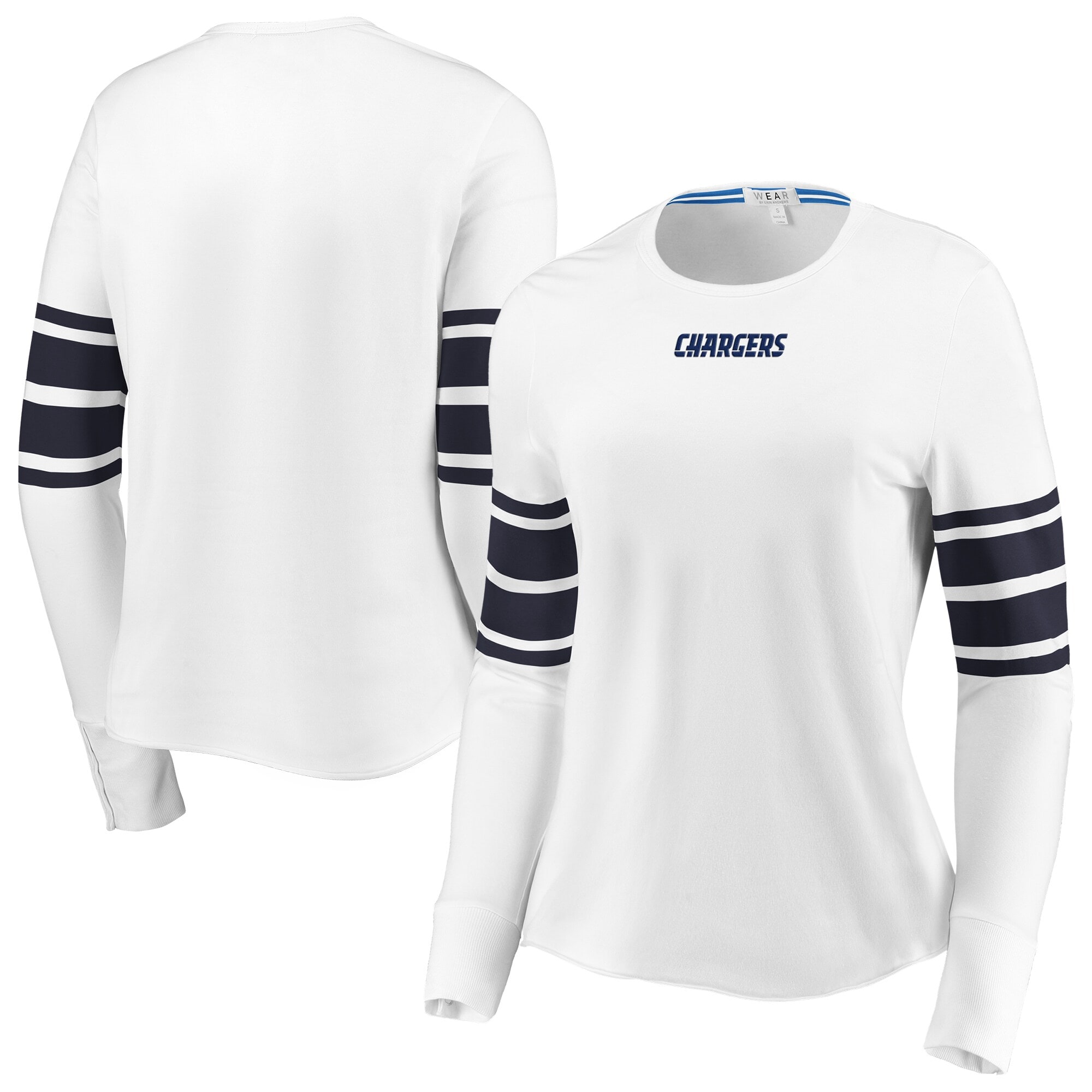 WEAR by Erin Andrews Chargers Plus Size Snap Cuff Long Sleeve T-Shirt -  Women's