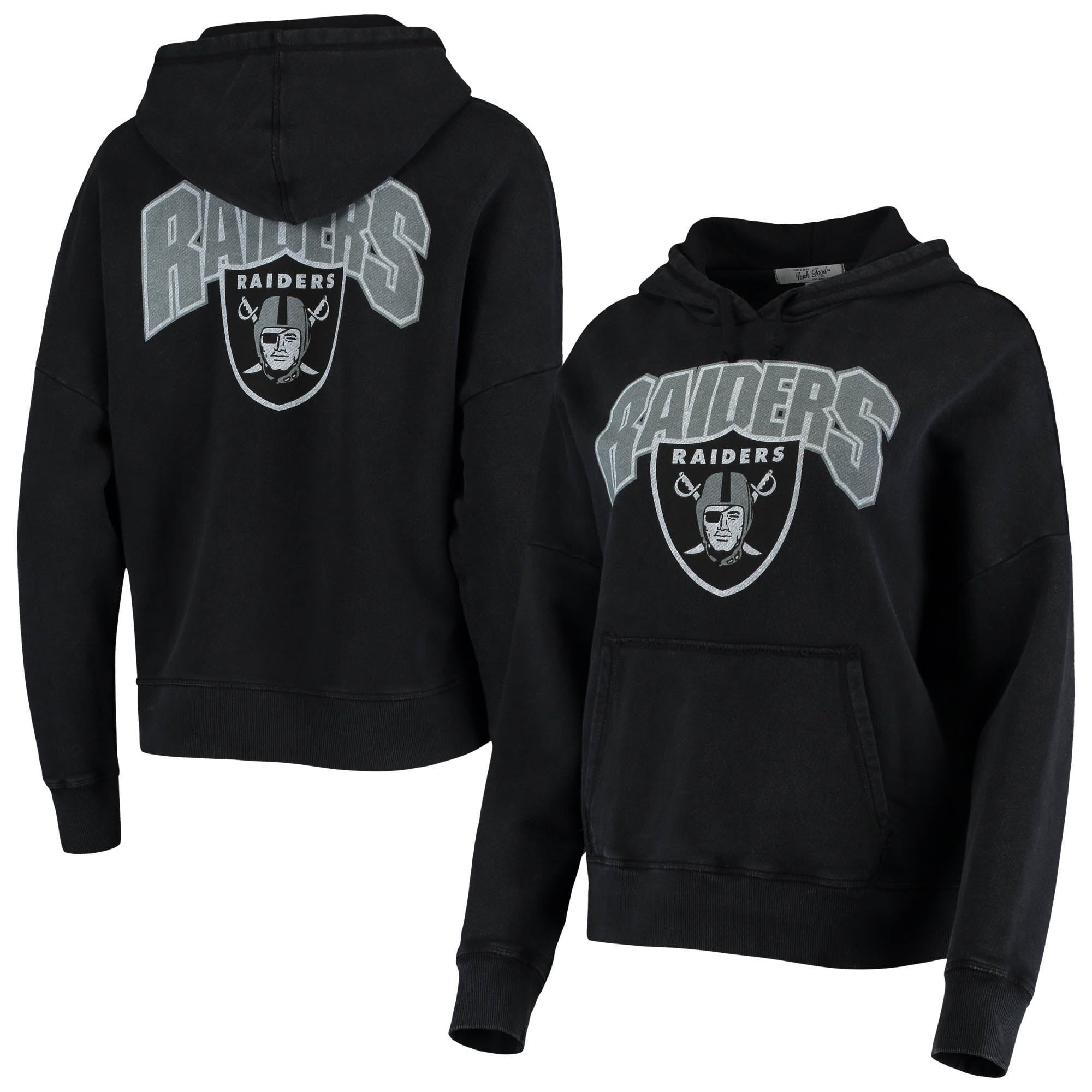 47 Brand Raiders Lizzy Cutoff Pullover Hoodie - Women's