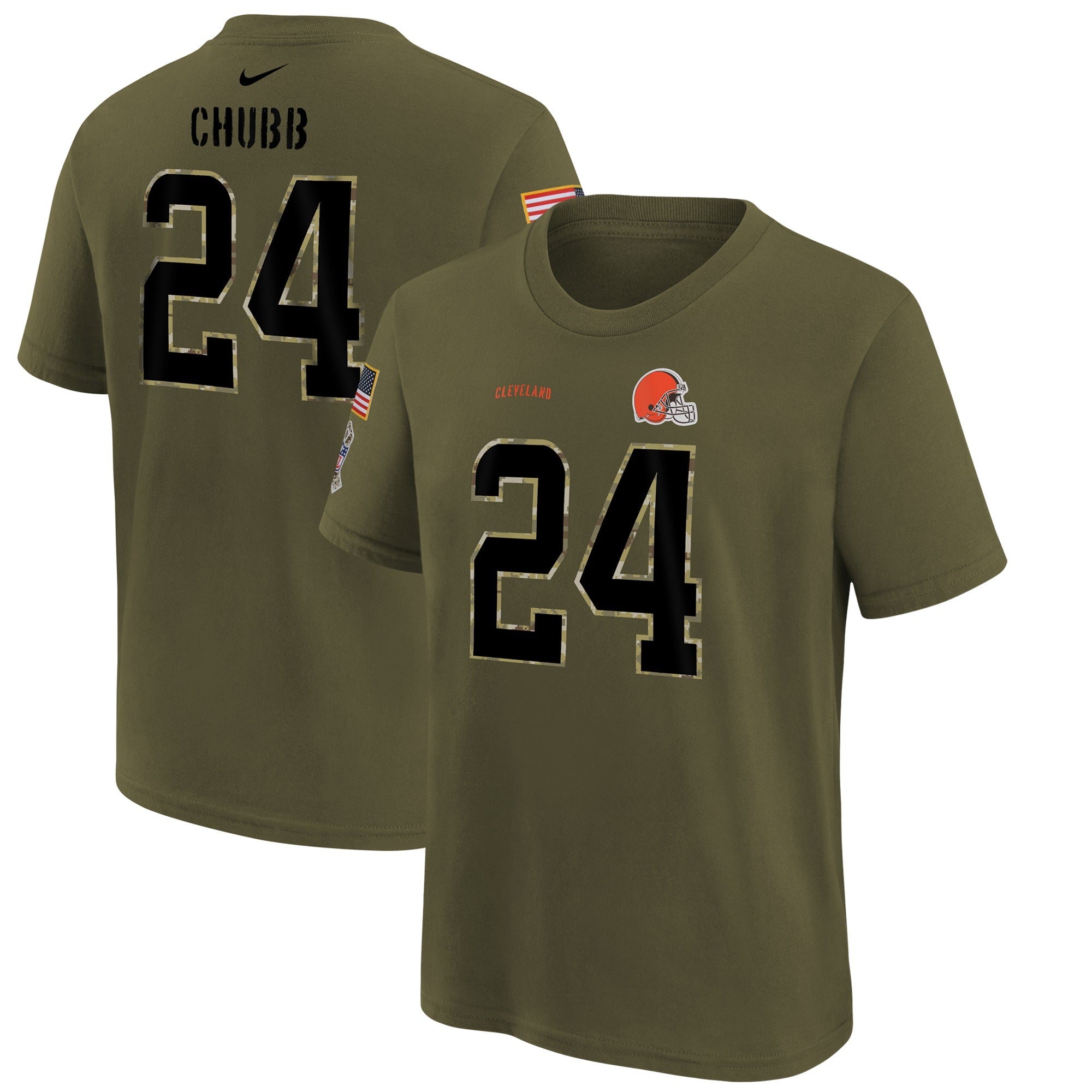 Nick Chubb Cleveland Browns Nike Youth 2022 Salute To Service