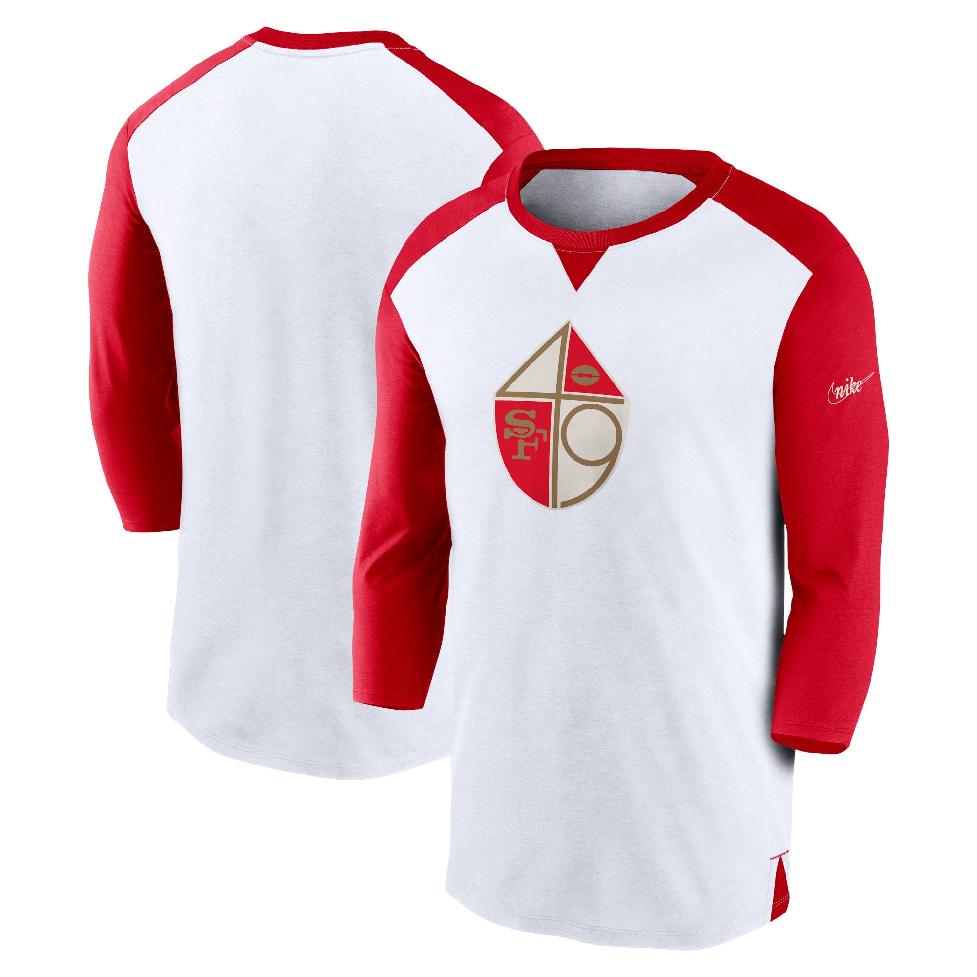 San Francisco 49ers Nike Dri-Fit Cotton Long Sleeve Raglan T-Shirt