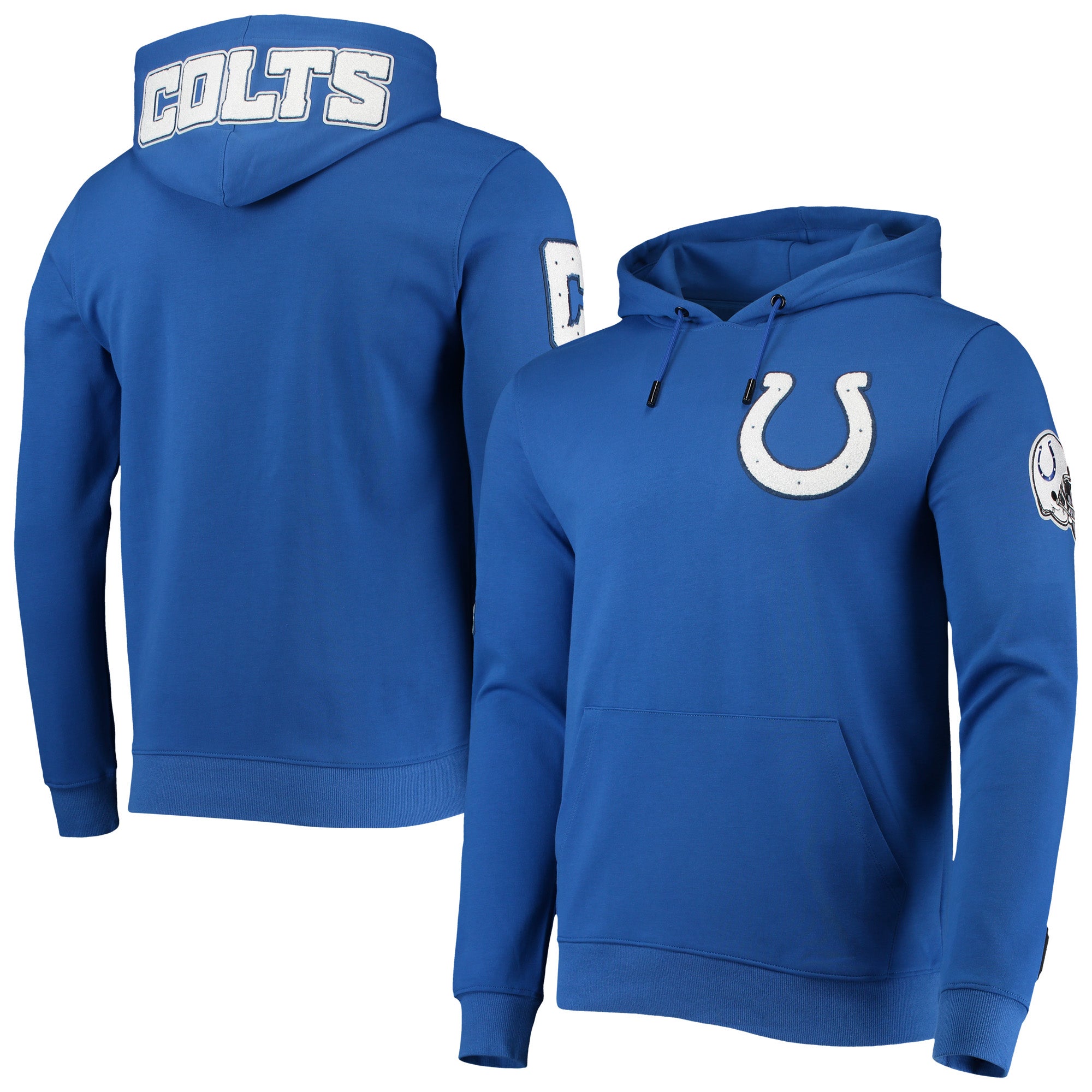 Vintage NFL Indianapolis Colts Hoodie Sweatshirt Blue Medium 