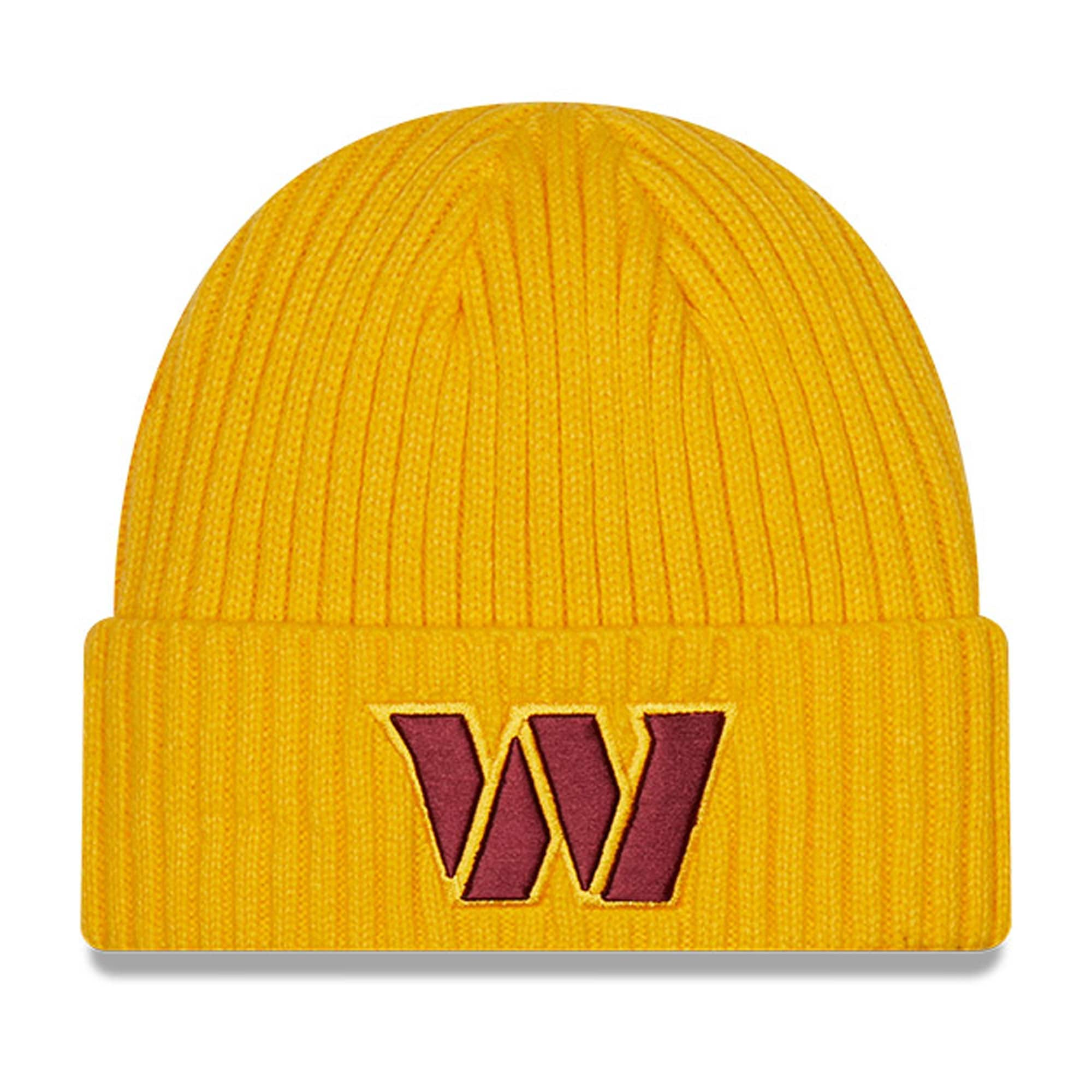 WASHINGTON COMMANDERS CORE CLASSIC KNIT BEANIE - TAN – JR'S SPORTS