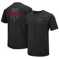 Men's Champion Black Louisville Cardinals Wordmark Slash Long Sleeve T-Shirt Size: Small