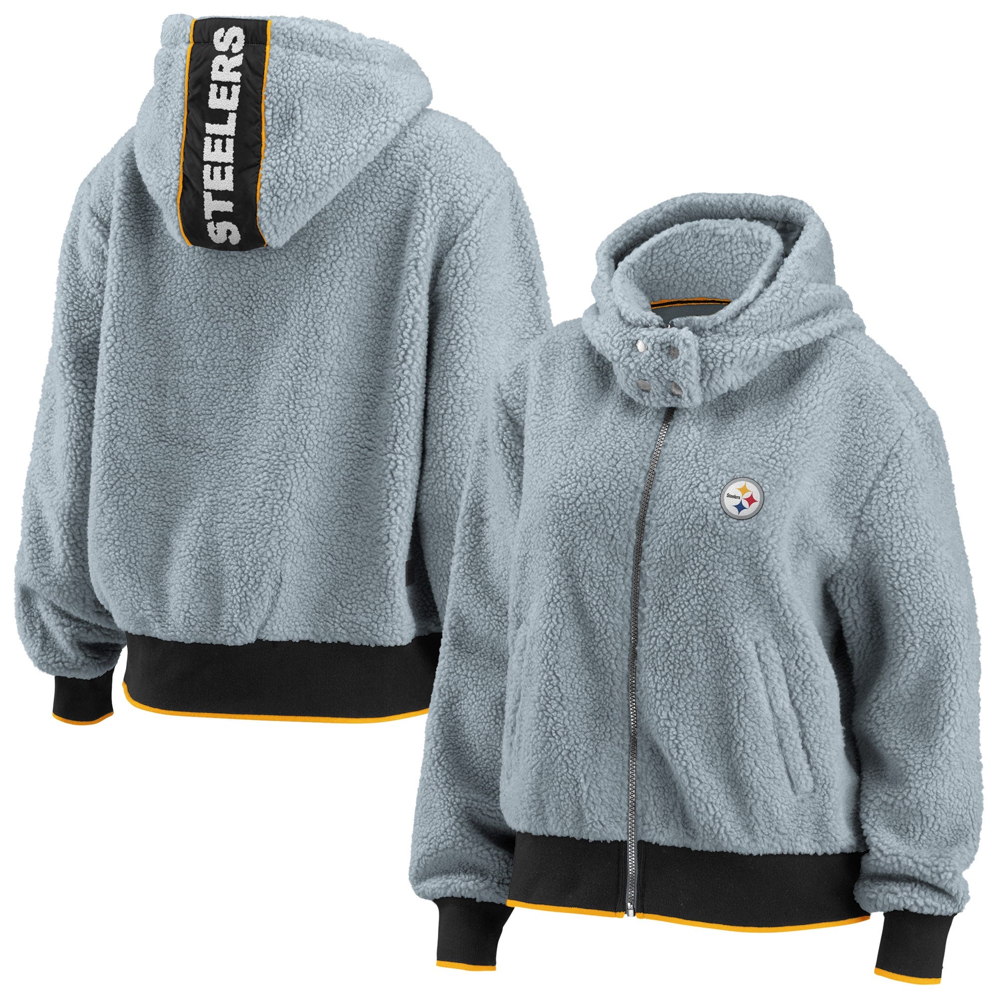 Pittsburgh Steelers WEAR by Erin Andrews Women's Bomber Full-Zip