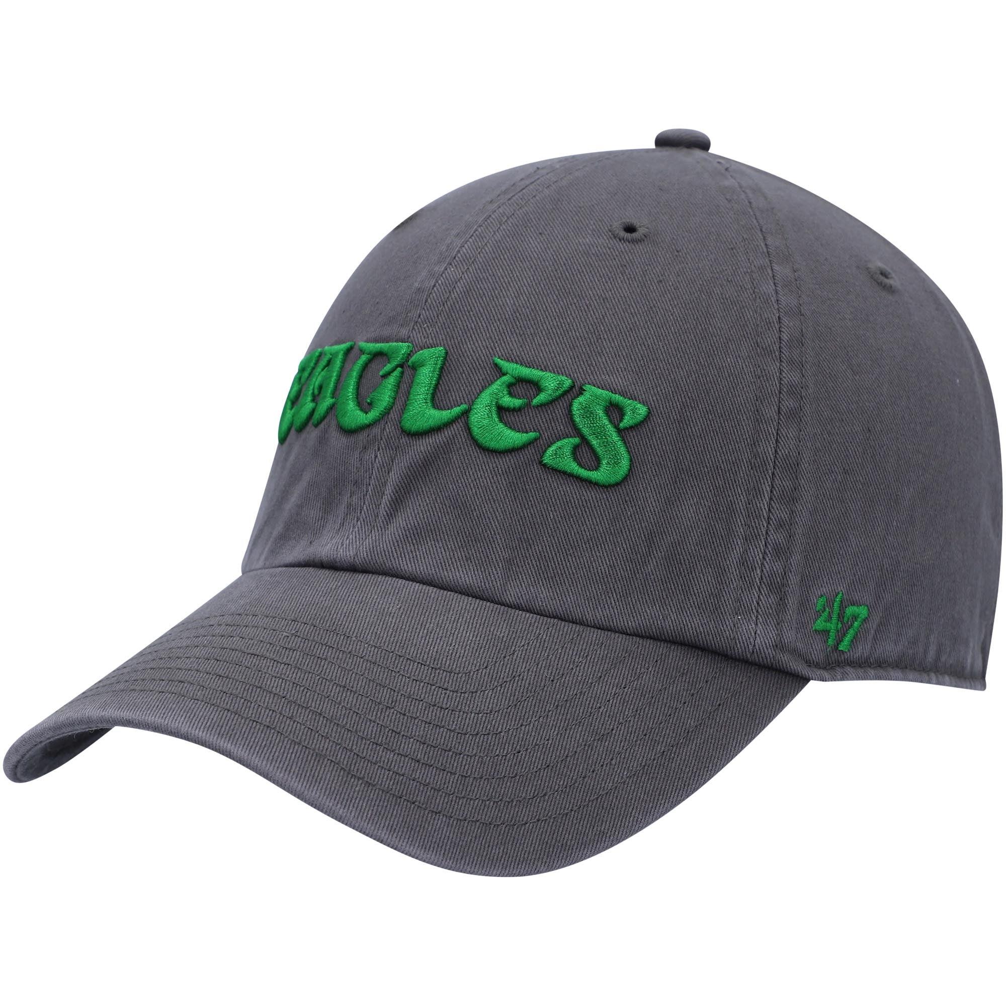 Shop '47 Brand Clean Up Eagles Legacy Script Hat FL-RGWSC24GWS-KY73 green