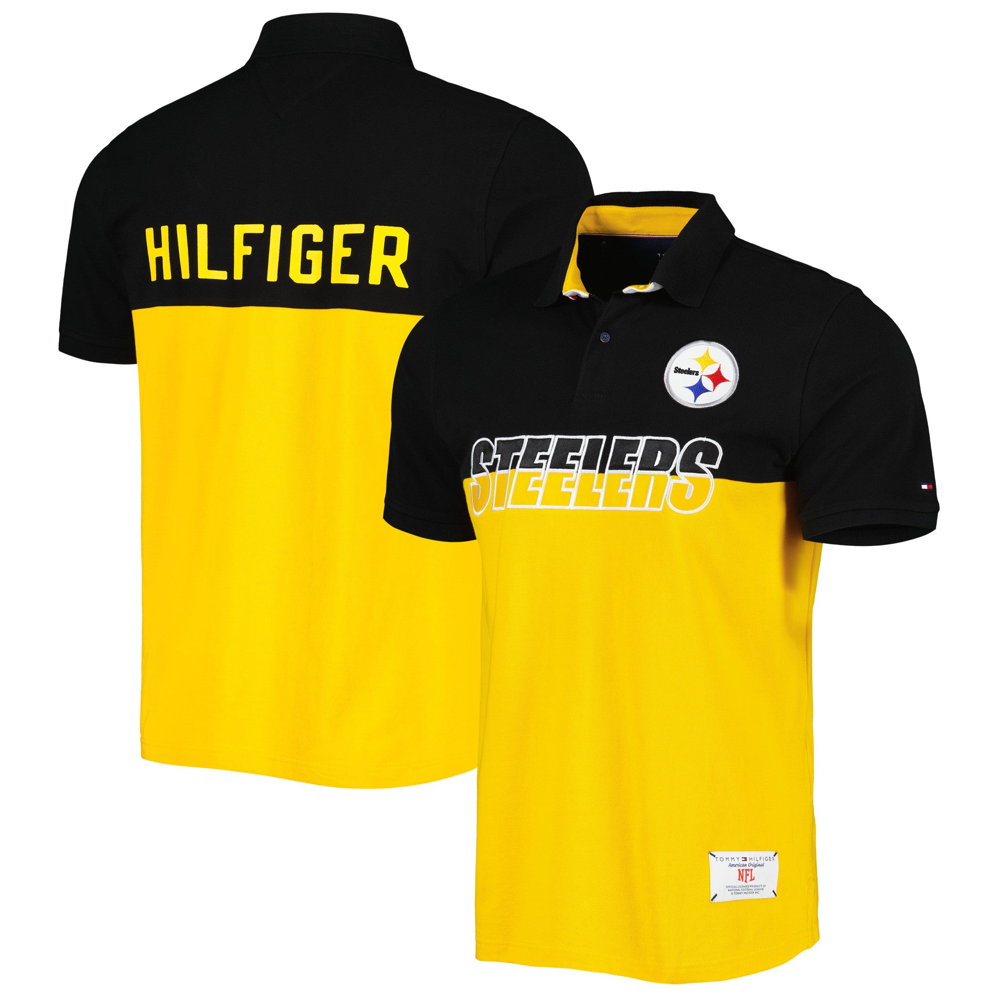 Tommy Hilfiger Steelers Color Block Polo - Men's