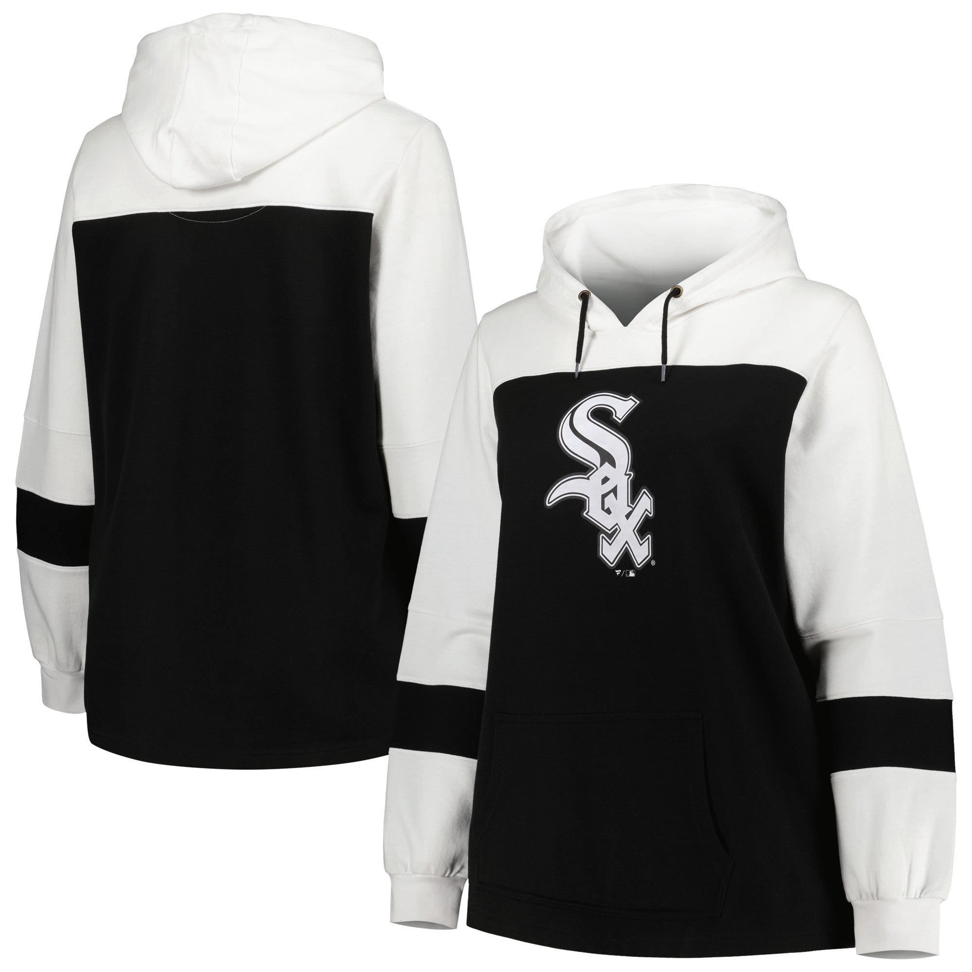 Profile Women's White/Black Chicago White Sox Plus Size Colorblock T-Shirt
