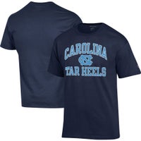 Women's WEAR by Erin Andrews White North Carolina Tar Heels Striped Front  Knot Cropped T-Shirt