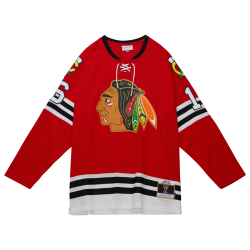 

Mitchell & Ness Mens Bobby Hull Mitchell & Ness Blackhawks 1960/61 Line Jersey - Mens Red Size M