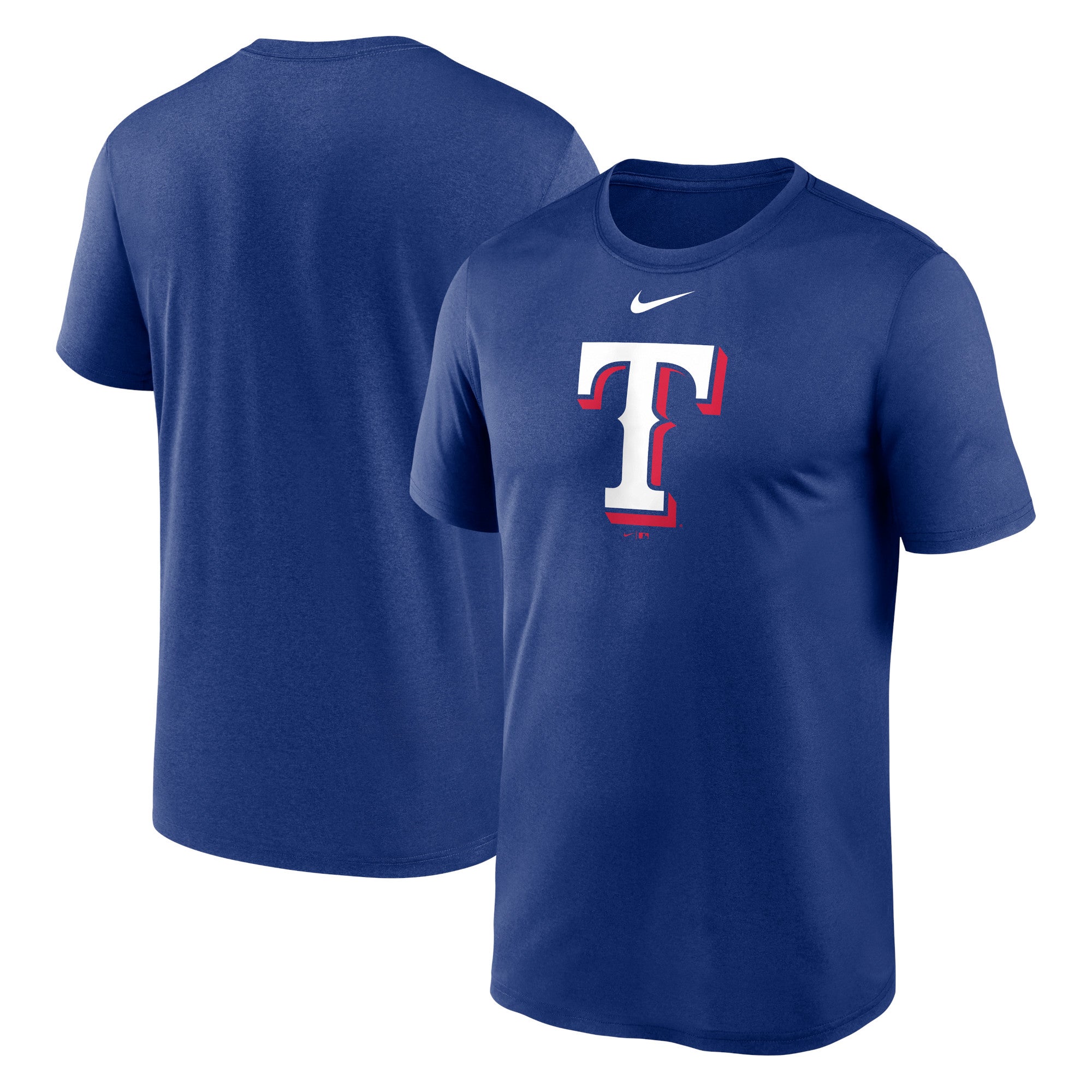 Nike Texas Rangers Blue Logo Legend Short Sleeve T Shirt