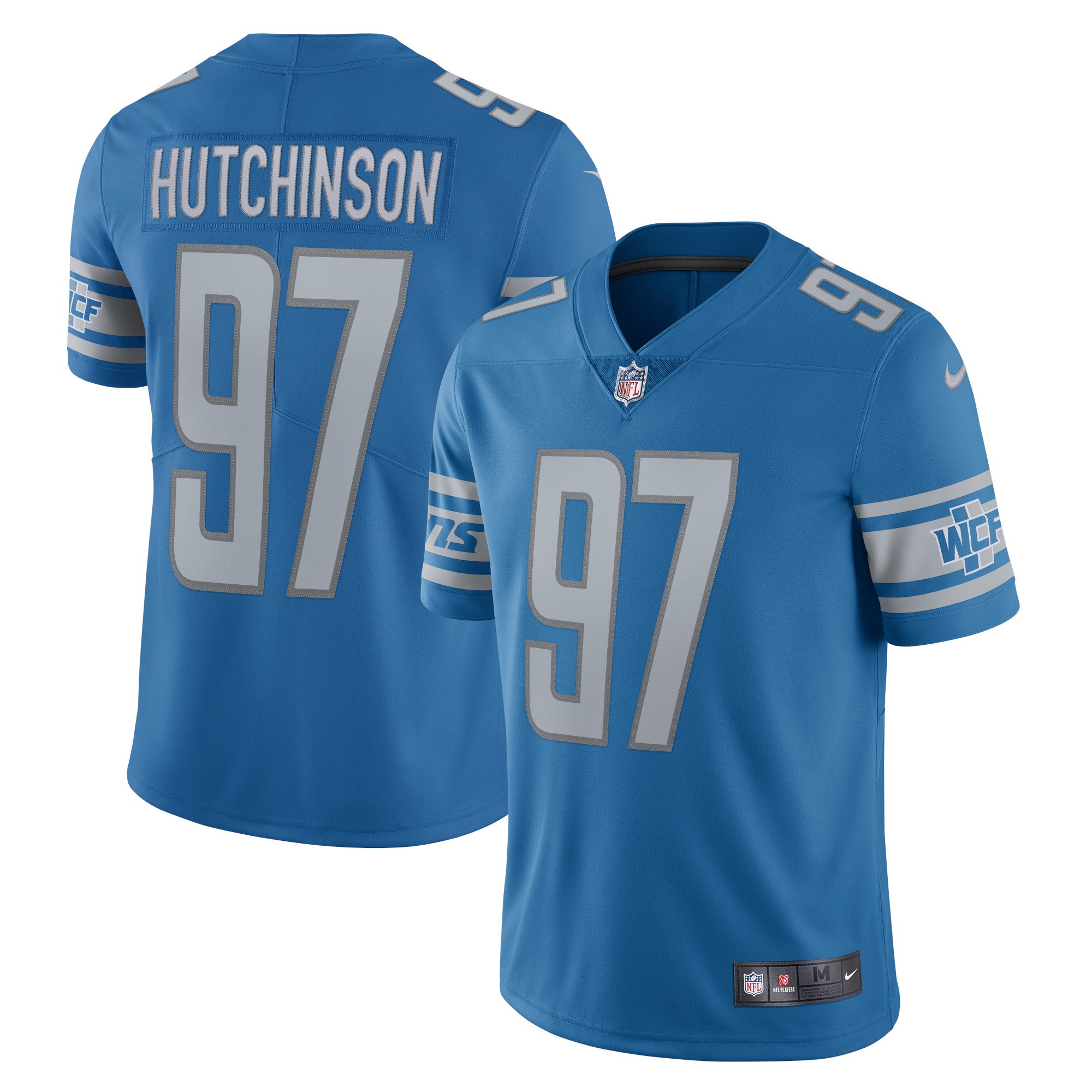 Nike Custom Detroit Lions Limited Color Rush Steel Vapor Untouchable Jersey  - Men's