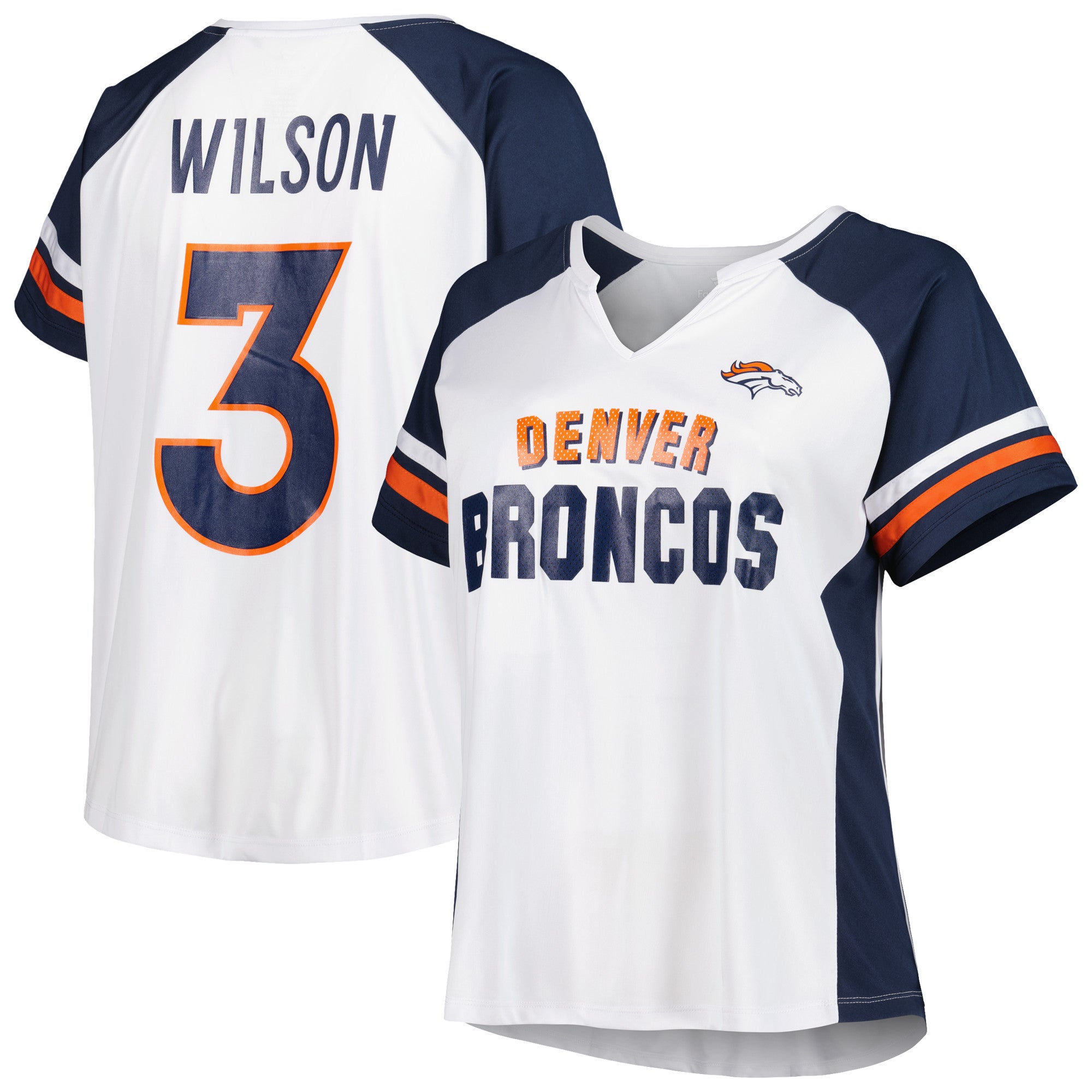 Profile Broncos Plus Size Notch Neck T-Shirt - Women's