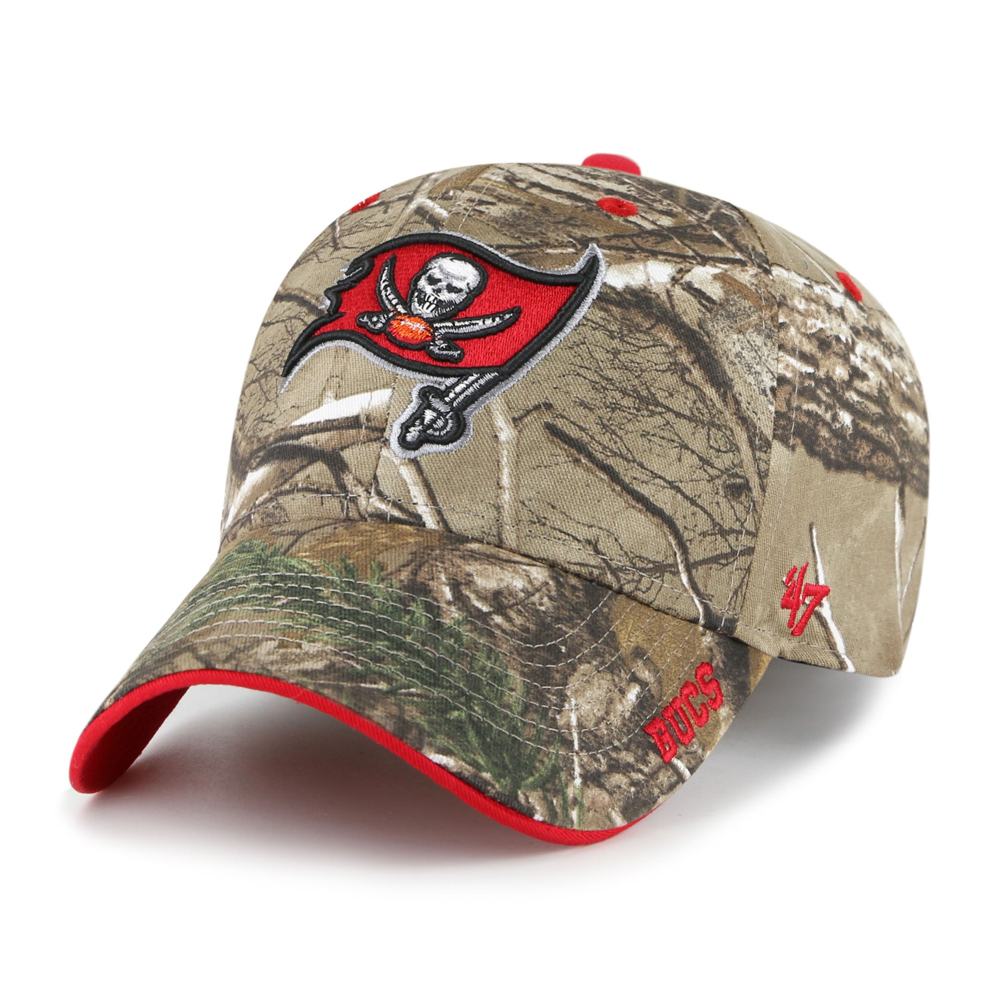 Men's '47 Camo/Black Tampa Bay Buccaneers Trucker Adjustable Hat