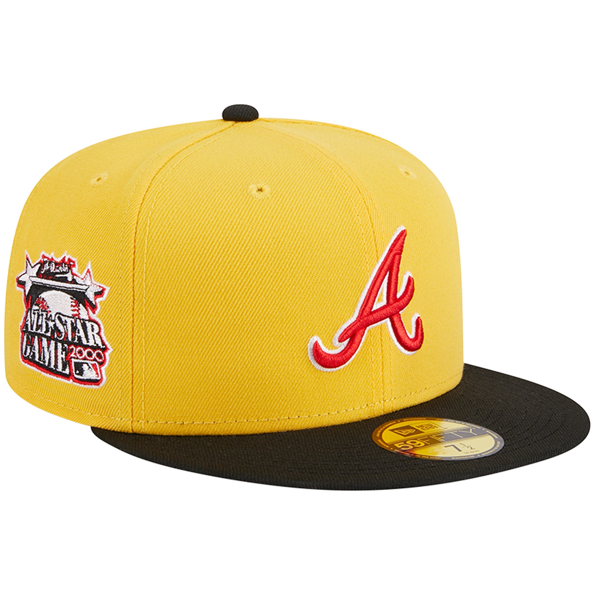 Men's New Era Yellow/Black Texas Rangers Grilled 59FIFTY Fitted Hat