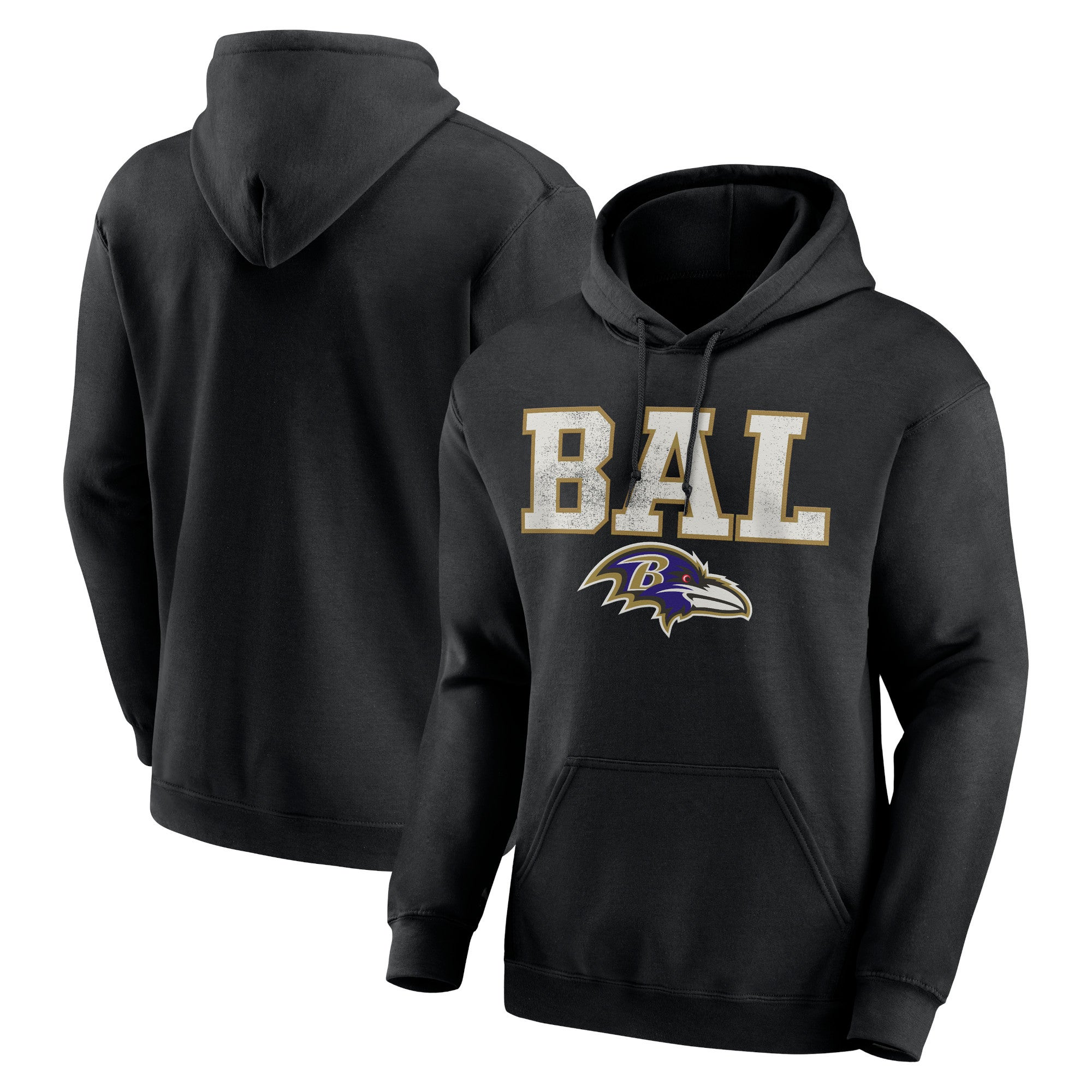 Men's '47 Black Baltimore Ravens Premier Nico Pullover Hoodie