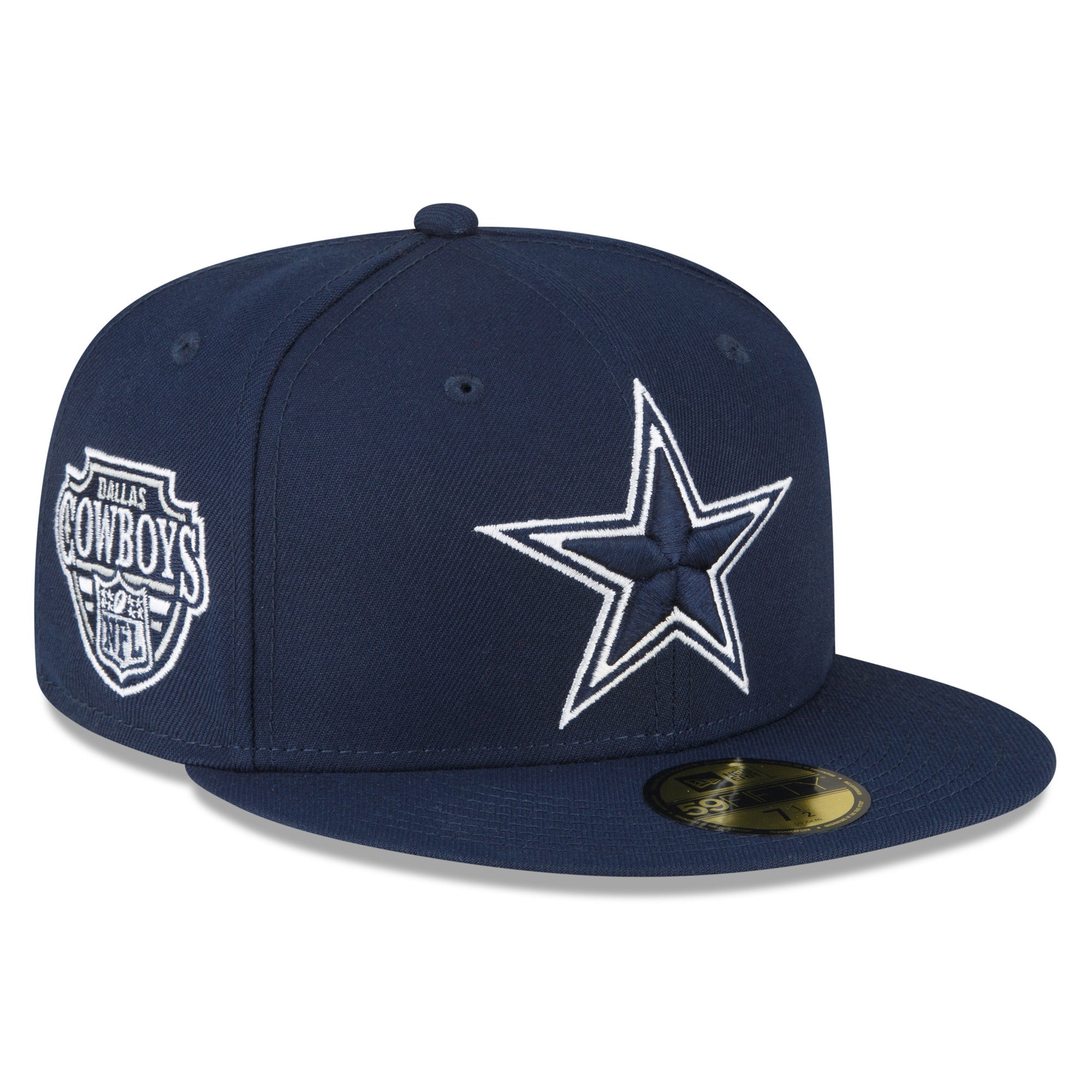 Dallas Cowboys New Era 59Fifty Gray & Navy Structured Flat Bill