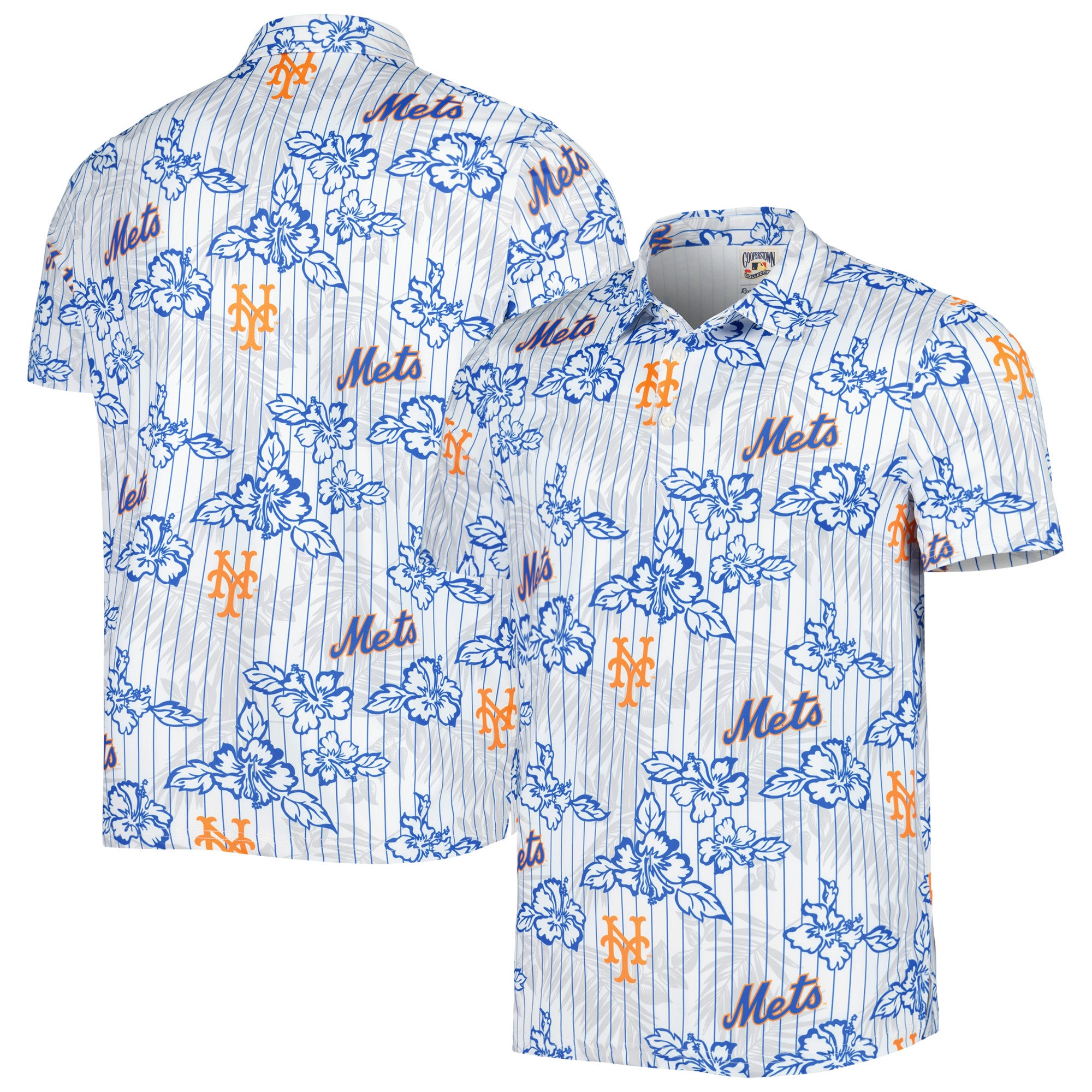 Men's Reyn Spooner White New York Mets Americana Button-Up Shirt Size: Medium