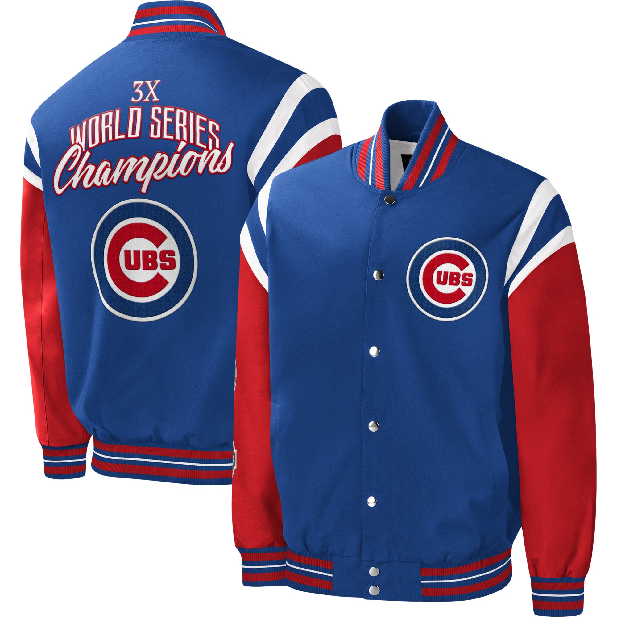 G-III Sports by Carl Banks Cubs Title Holder Full-Snap Varsity 