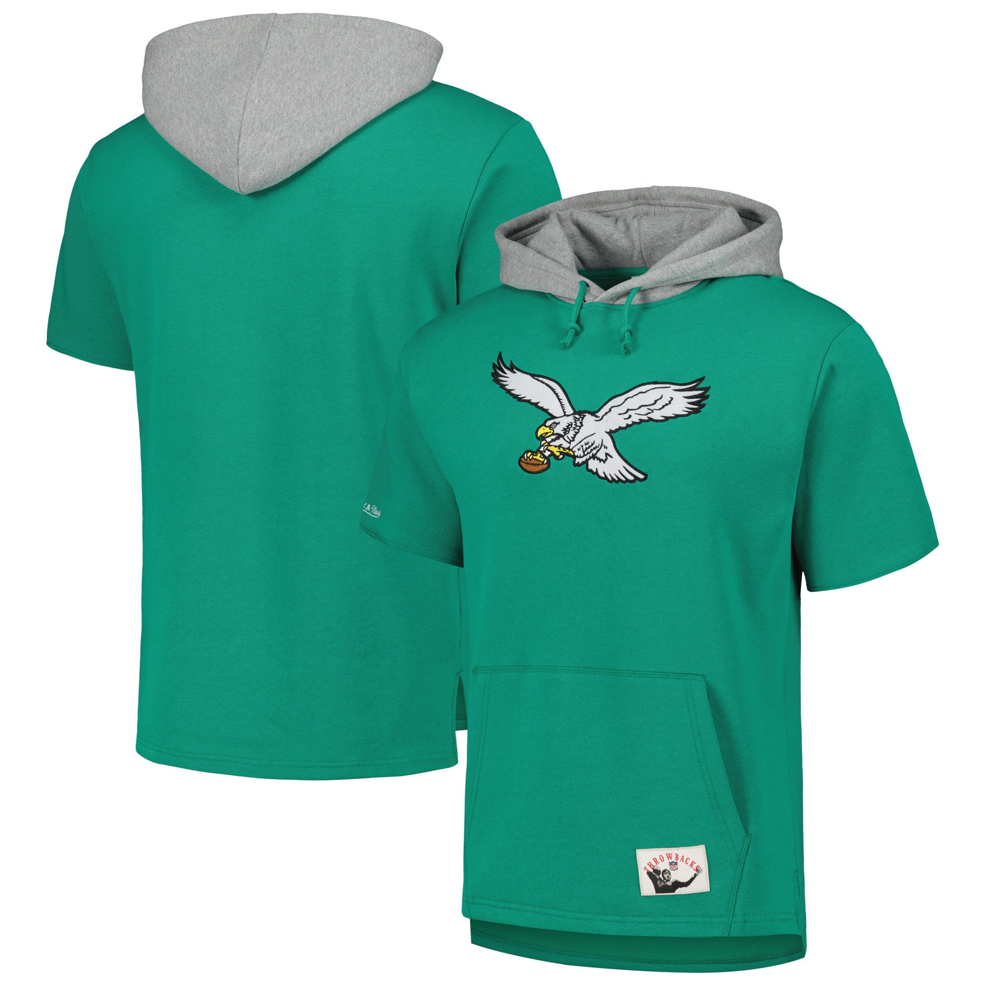 Philadelphia Eagles Helmet Retro Crewneck | Kelly Green Eagles Apparel from Homage. | Officially Licensed NFL Apparel from Homage Pro Shop.