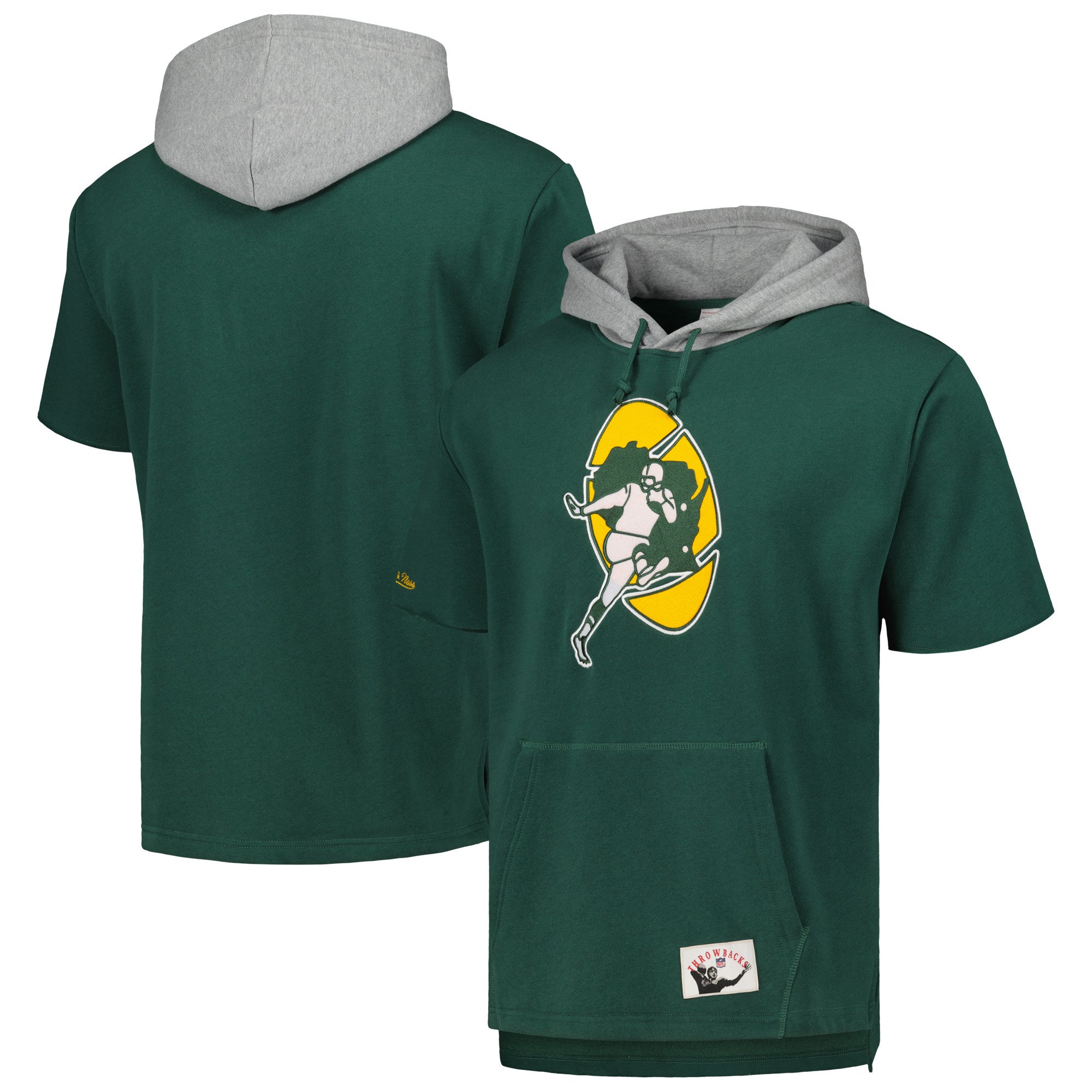 Mitchell & Ness Packers Postgame Short Sleeve Hoodie - Men's