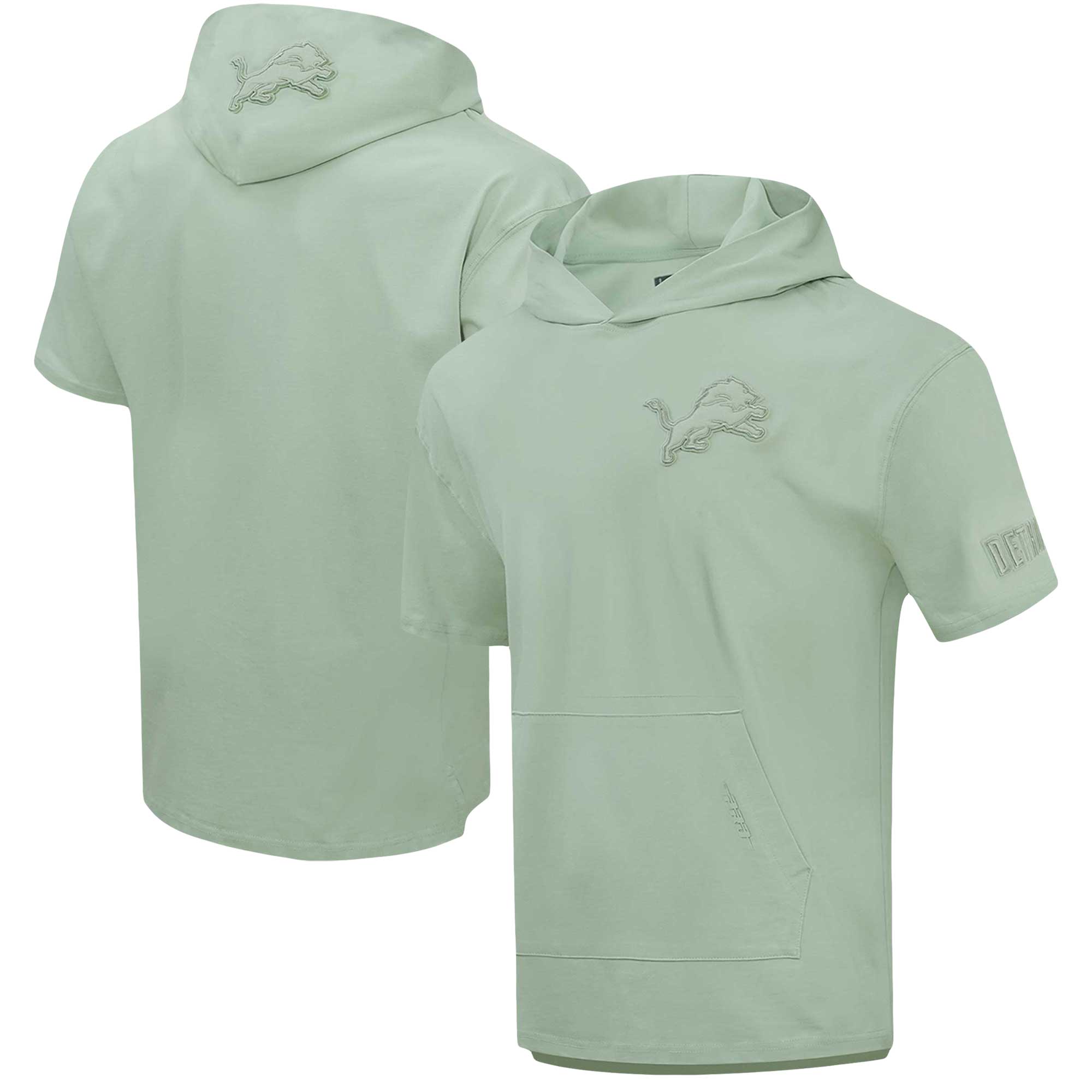 Pro Standard Lions Neutrals Short Sleeve Pullover Hoodie - Men's