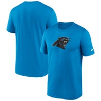 Majestic Threads Women's Majestic Threads Blue Carolina Panthers Bleach  Splatter Notch Neck Crop T-Shirt