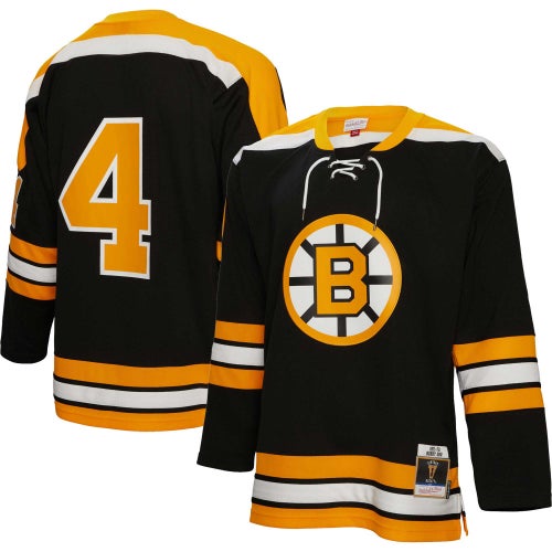 

Mitchell & Ness Mens Bobby Orr Mitchell & Ness Bruins 1971/72 Line Jersey - Mens Black Size L