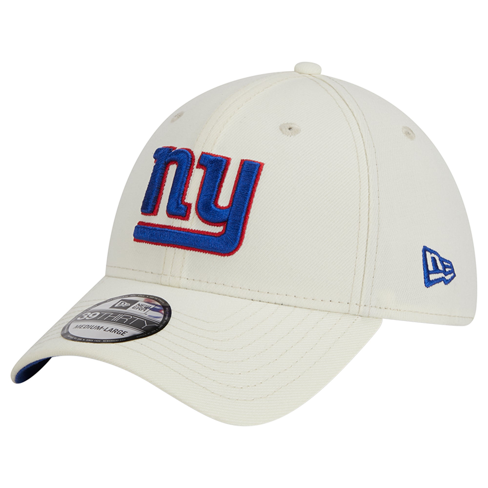 Men's New York Giants New Era White Team White Out 39THIRTY Flex Hat