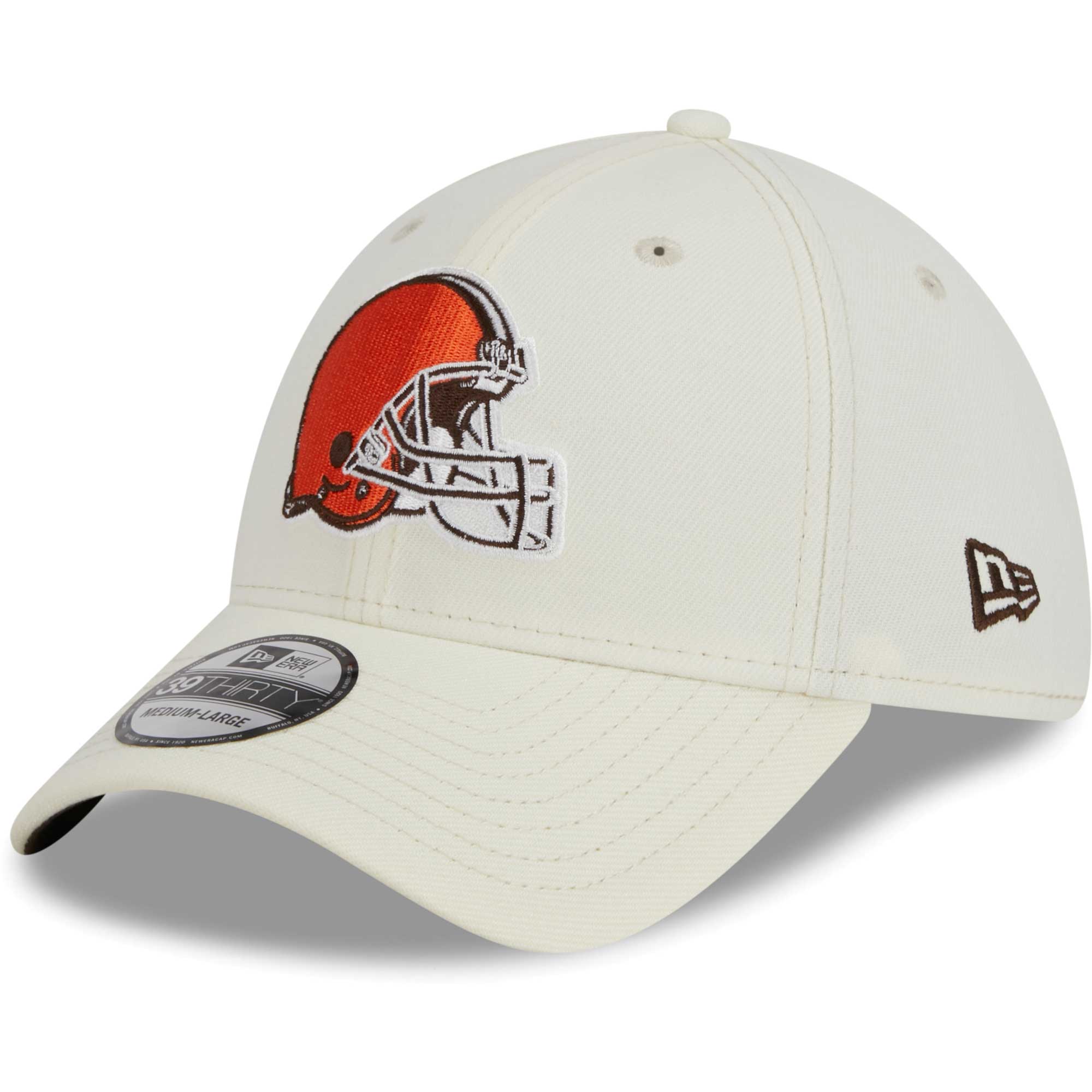 Lids Cleveland Browns New Era Sideline Chrome Pullover Hoodie - Cream