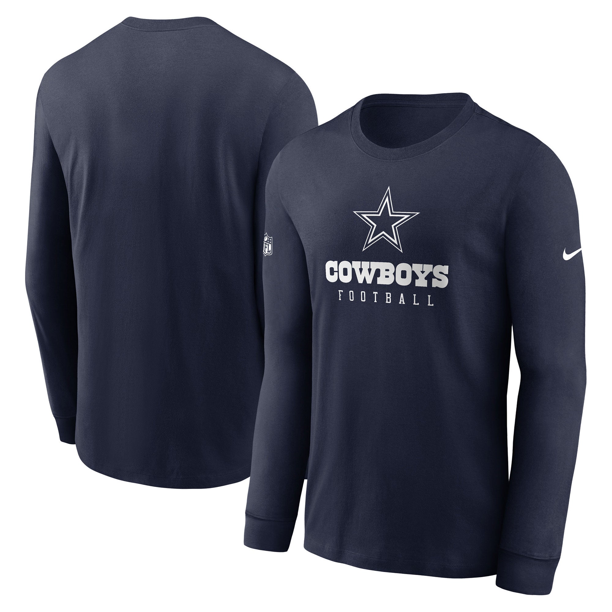 Nike Cowboys Sideline Long Sleeve T-Shirt - Men's