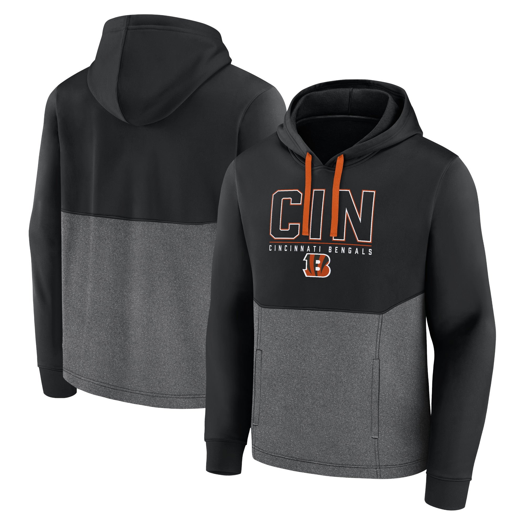 Cincinnati Bengals Nike Prime Logo Name Split Pullover Hoodie