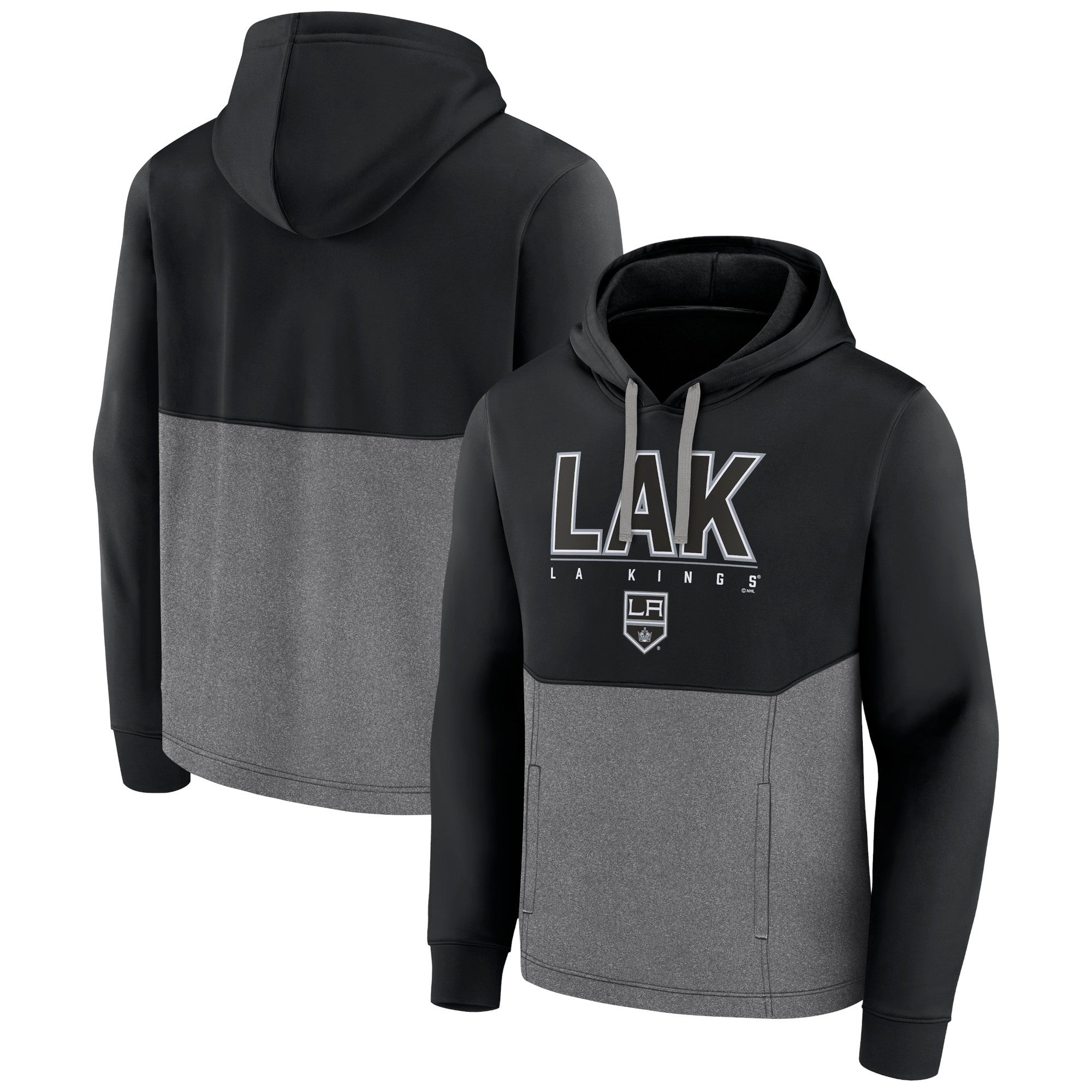 Men's Fanatics Branded Gray Los Angeles Kings Authentic Pro Pullover Hoodie