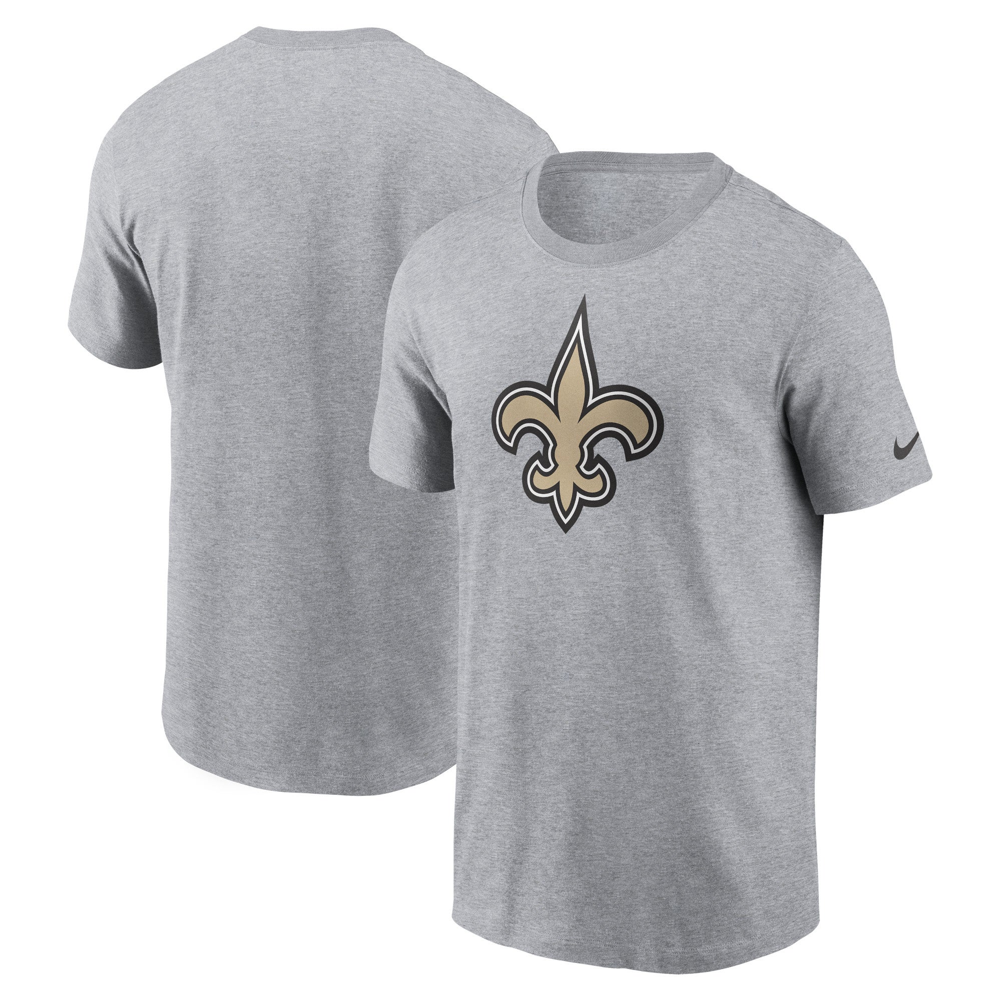 Men's Nike Gray New Orleans Saints Logo Essential T-Shirt Size: Large