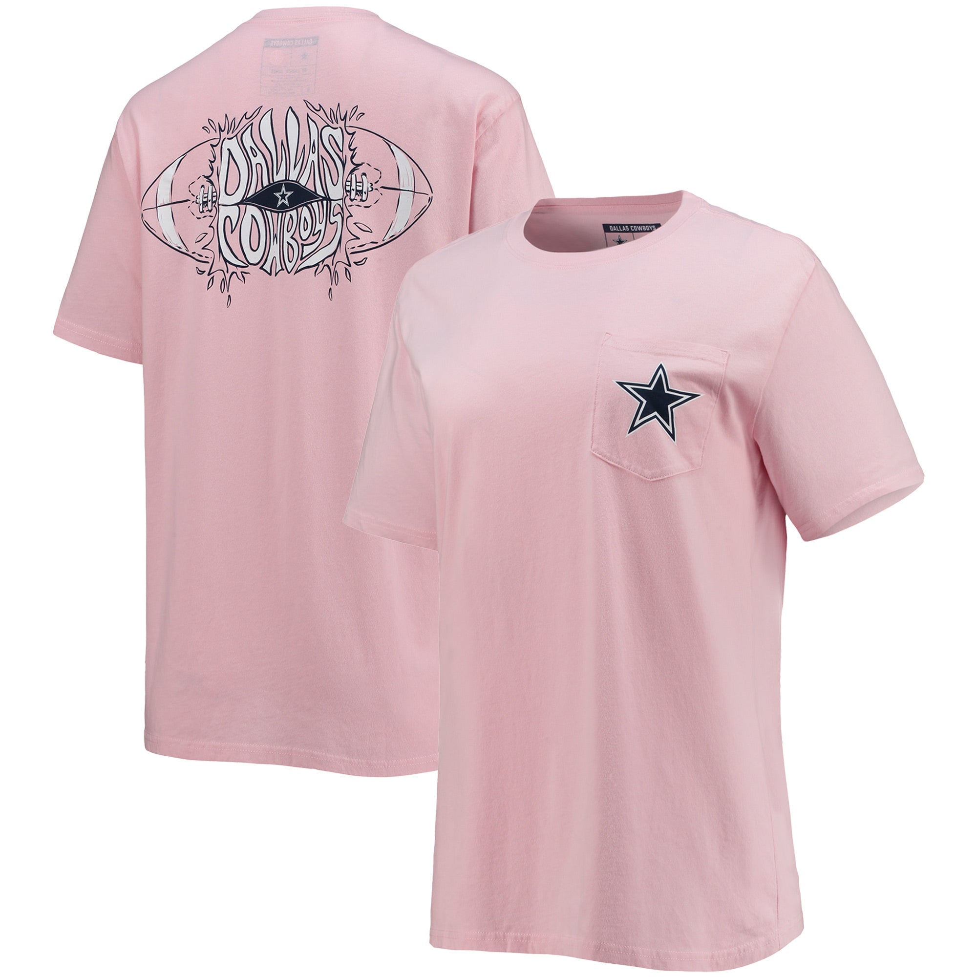 Dallas Cowboys Lauren James Women's Busting Ball T-Shirt - Pink