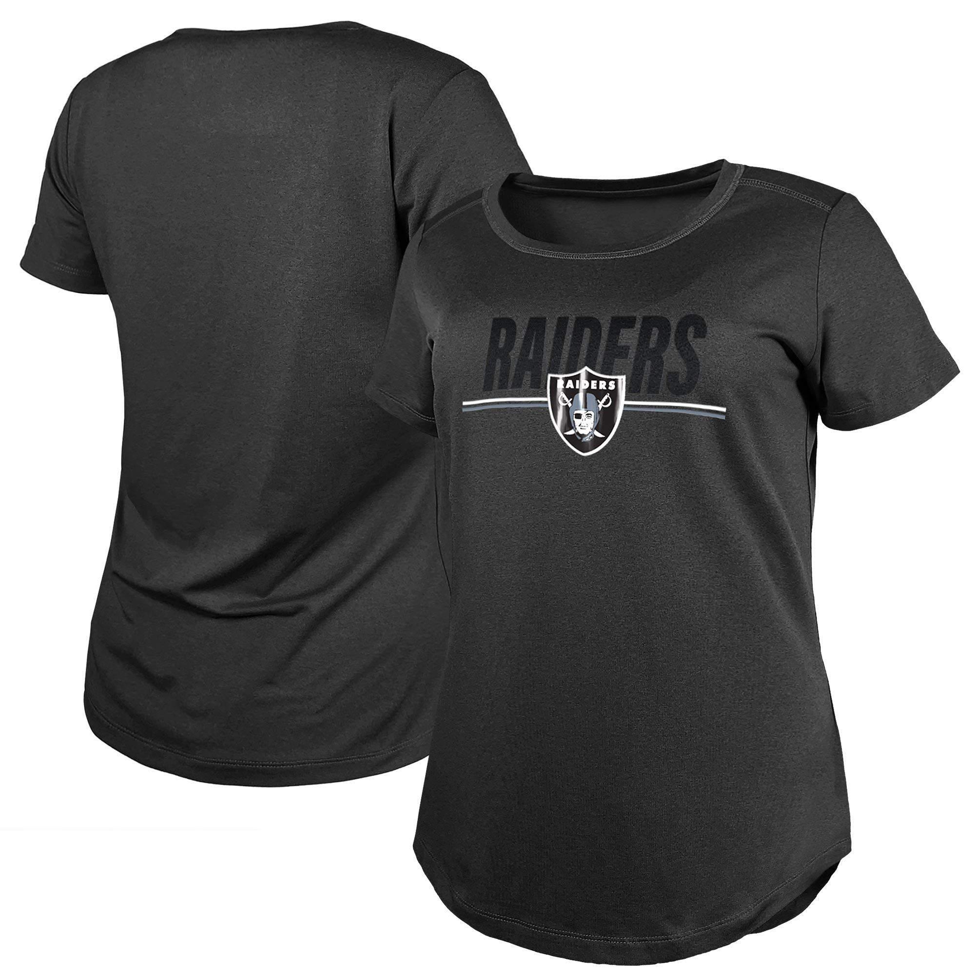 Women's New Era Black Las Vegas Raiders Crop Long Sleeve T-Shirt