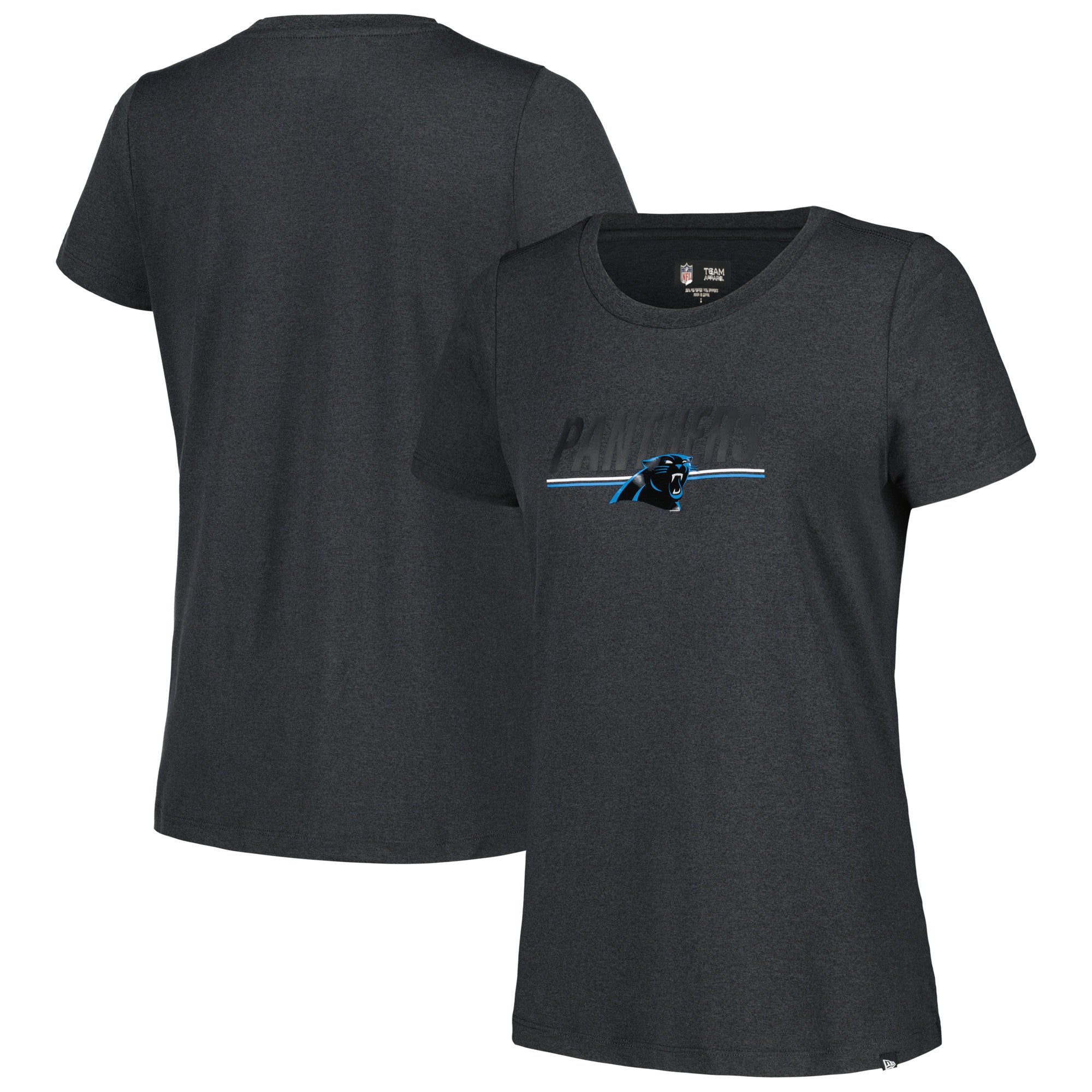 New Era / Women's Carolina Panthers Established V-Neck White T-Shirt